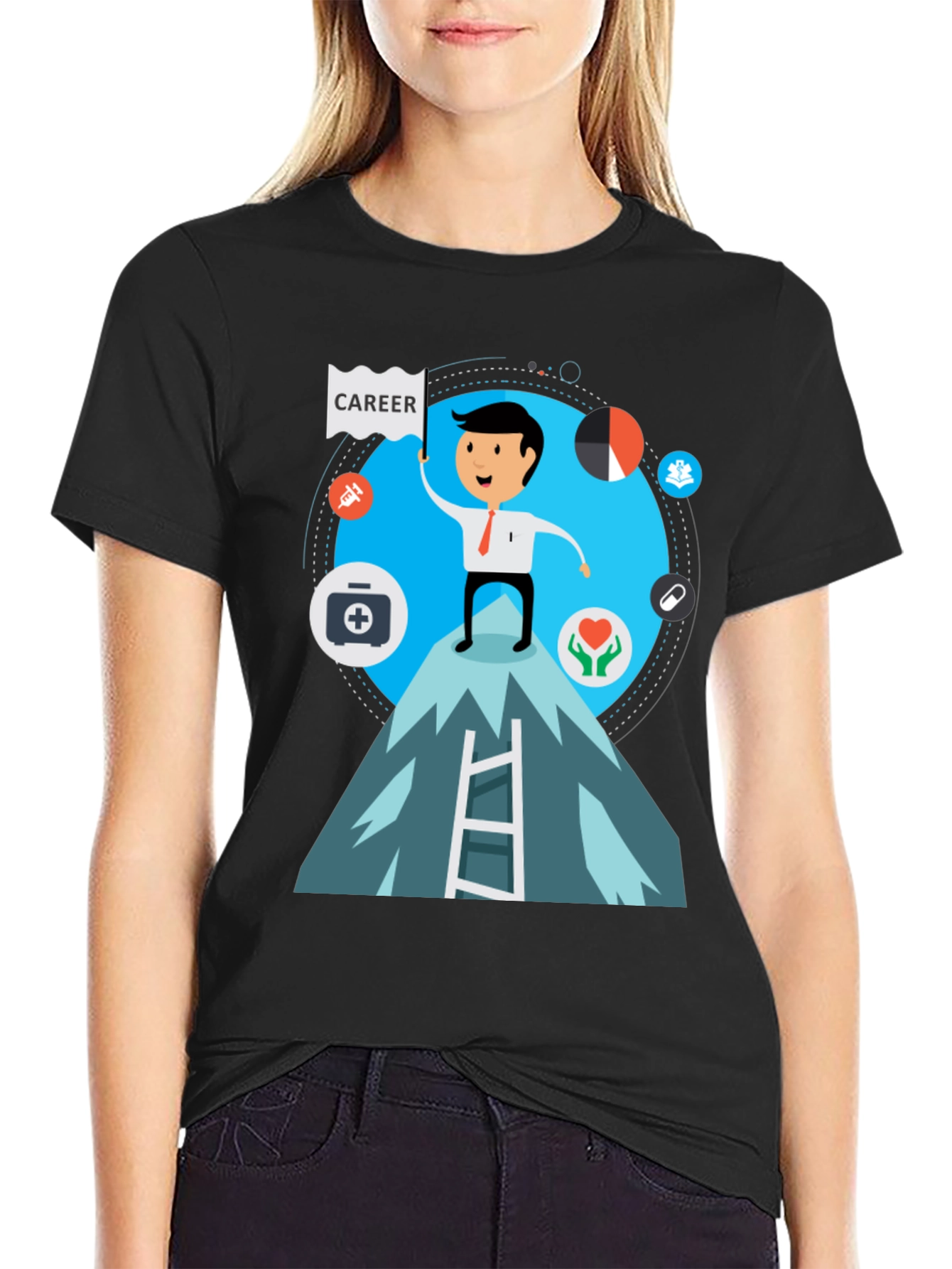 Career Climb Graphic Tee - Motivational T-Shirt