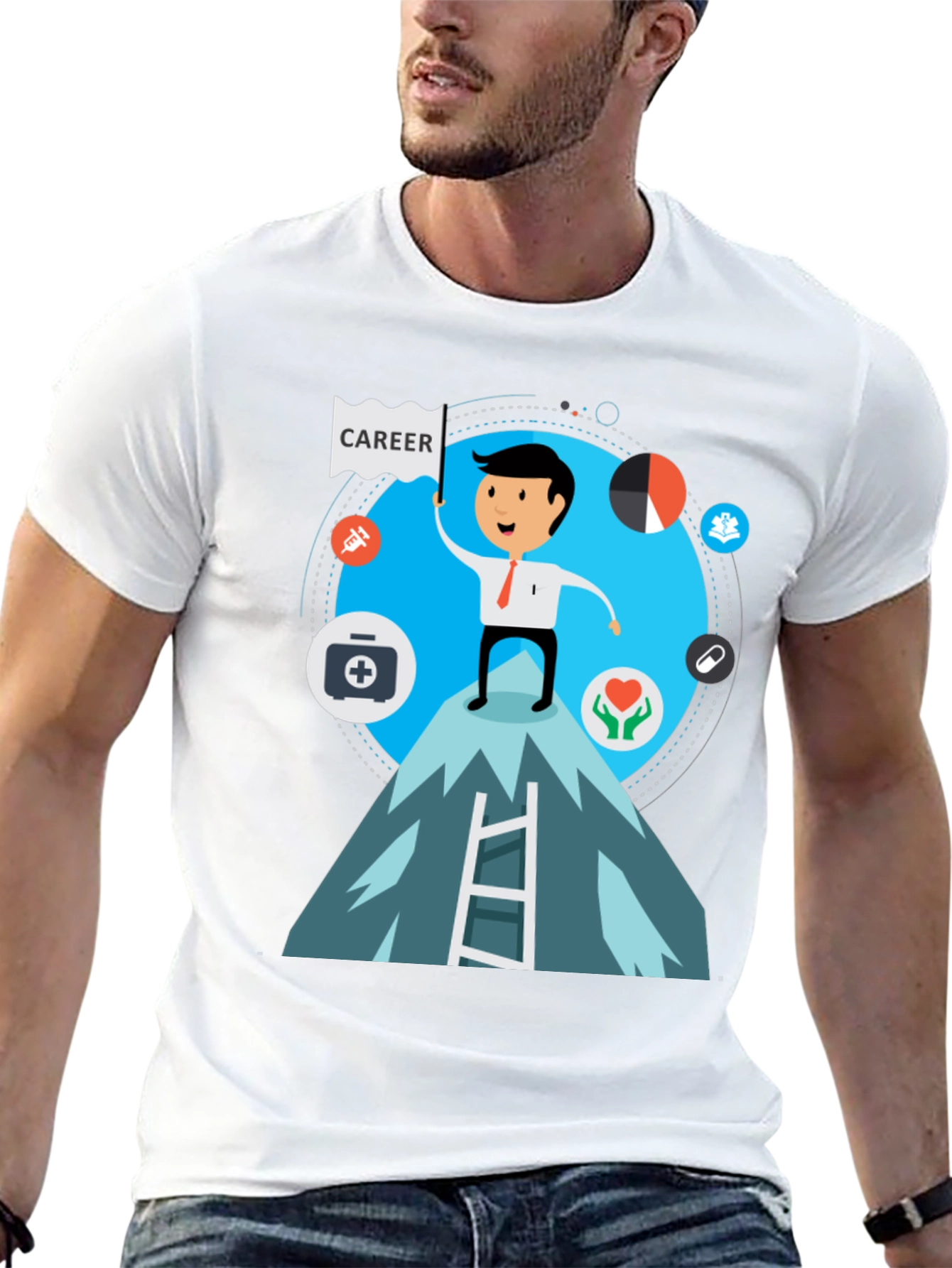 Career Climb Graphic Tee - Motivational T-Shirt