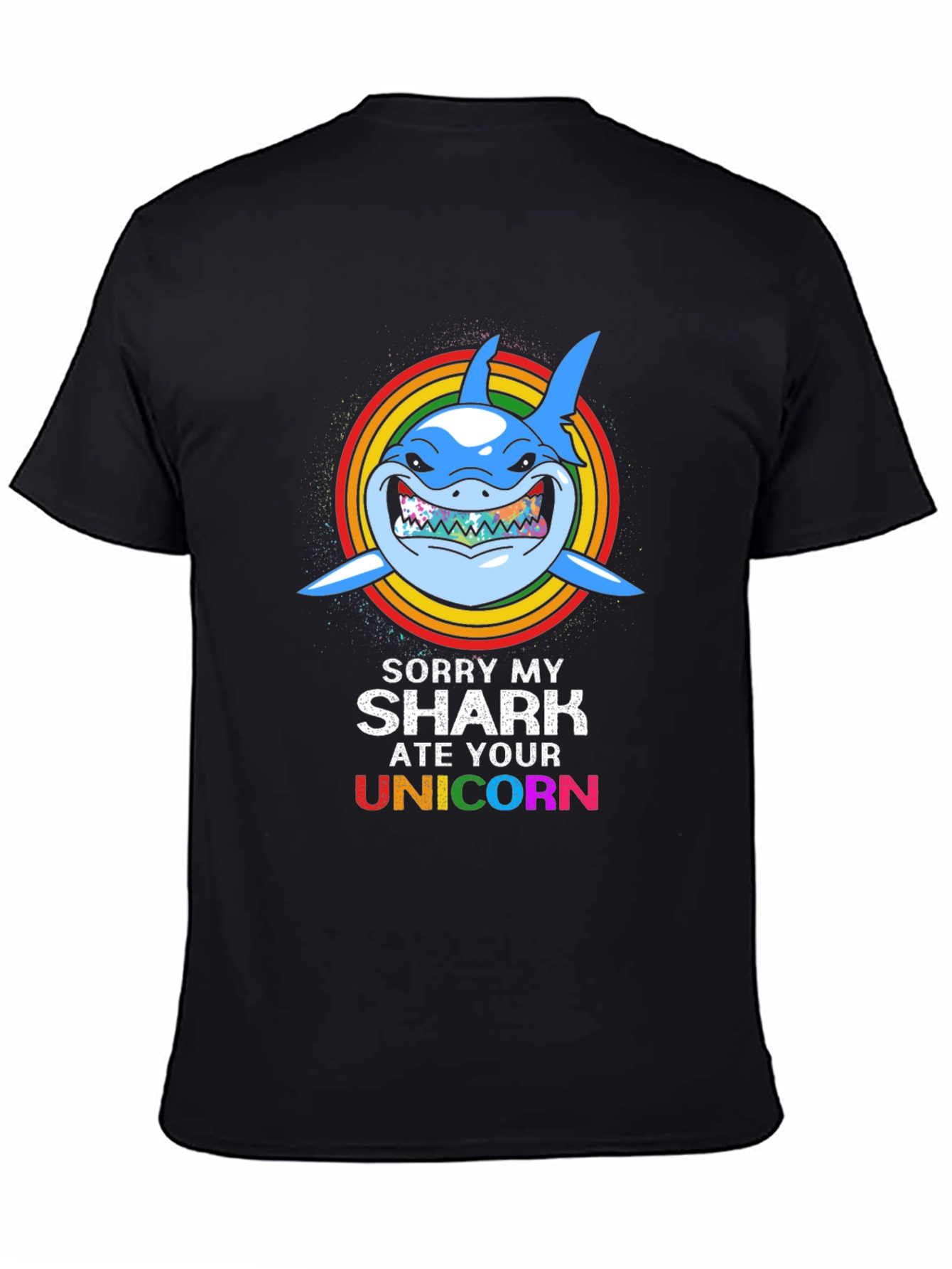 Funny Shark Ate Unicorn Graphic Tee