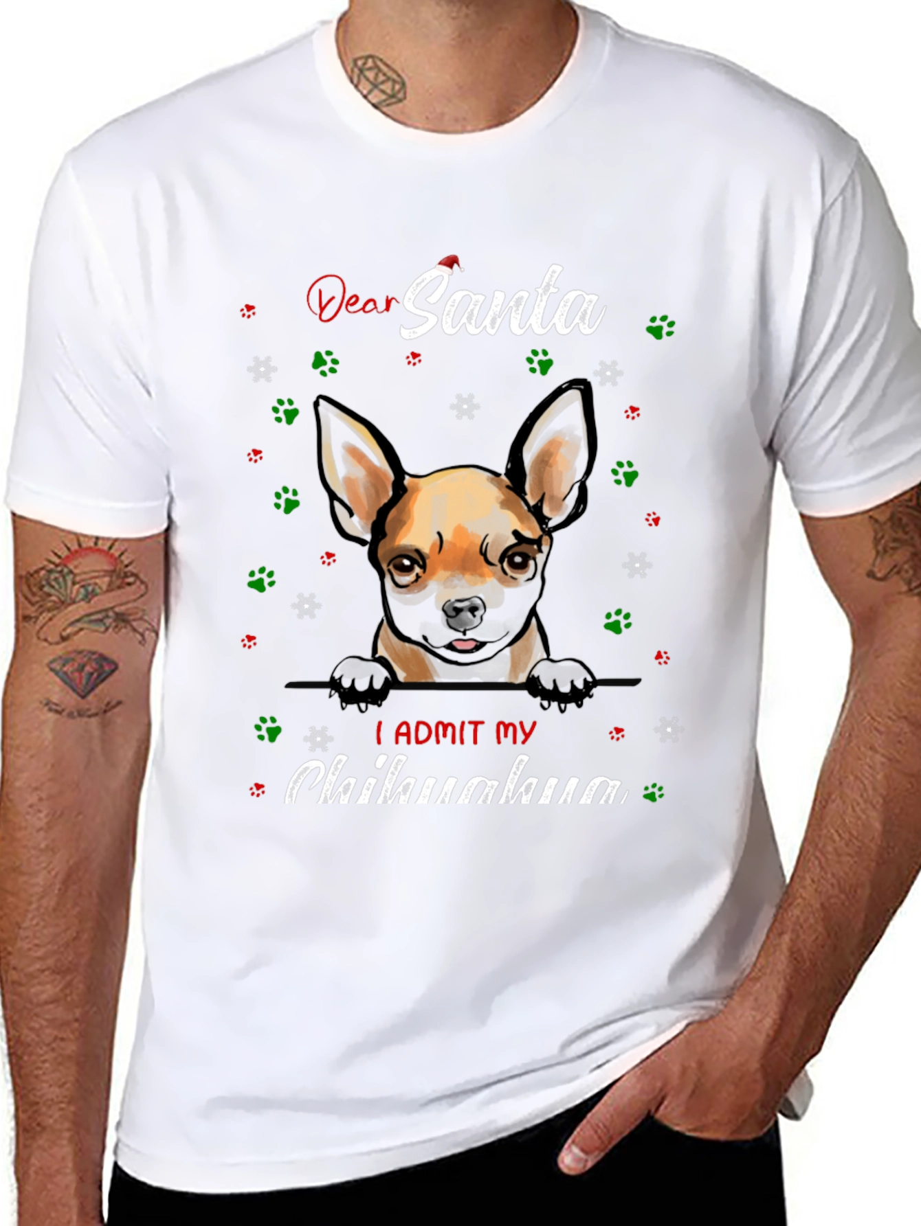 Dear Santa Chihuahua Admit Tee