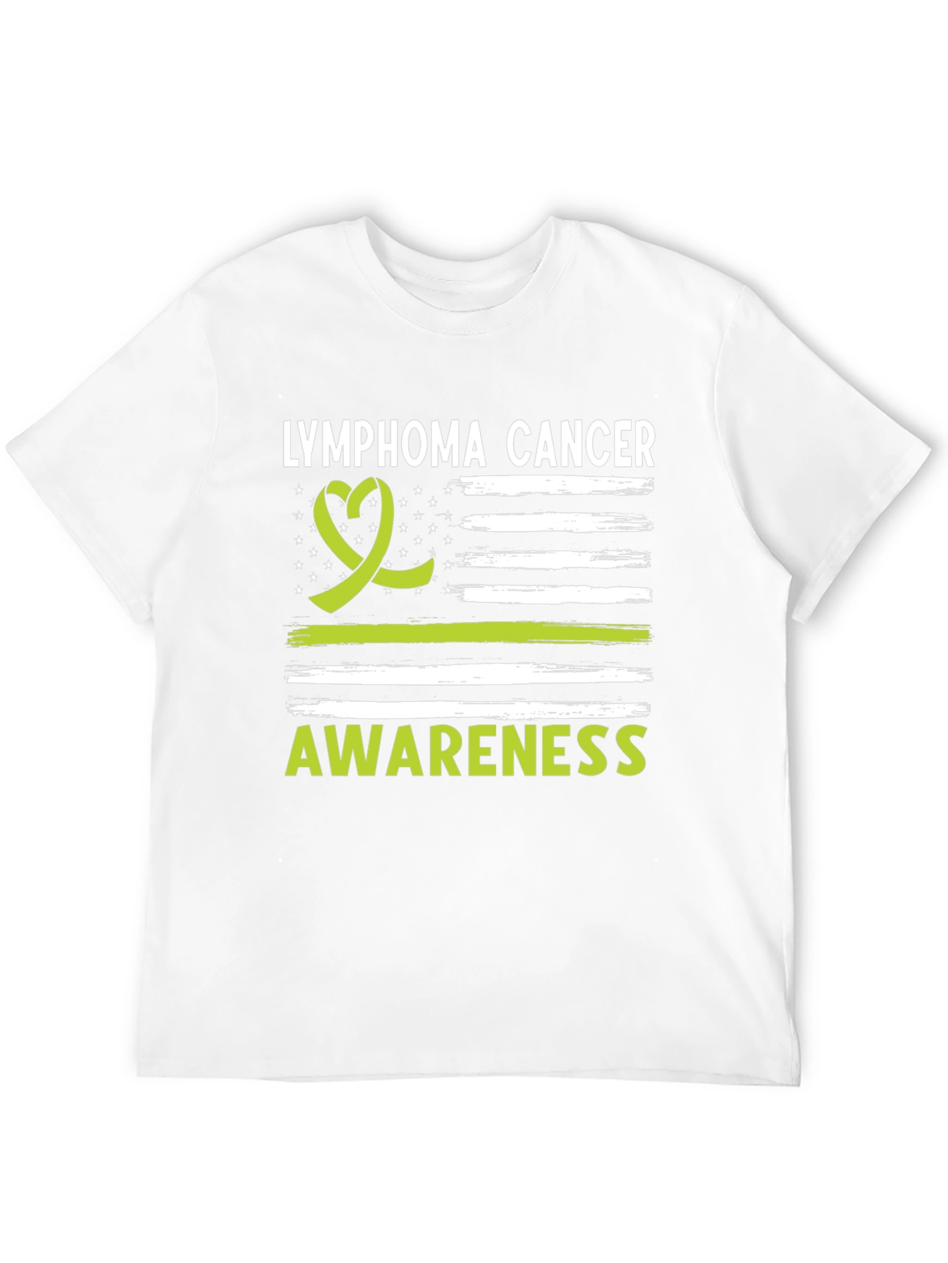 Lymphoma Cancer Awareness Ribbon Graphic T-Shirt