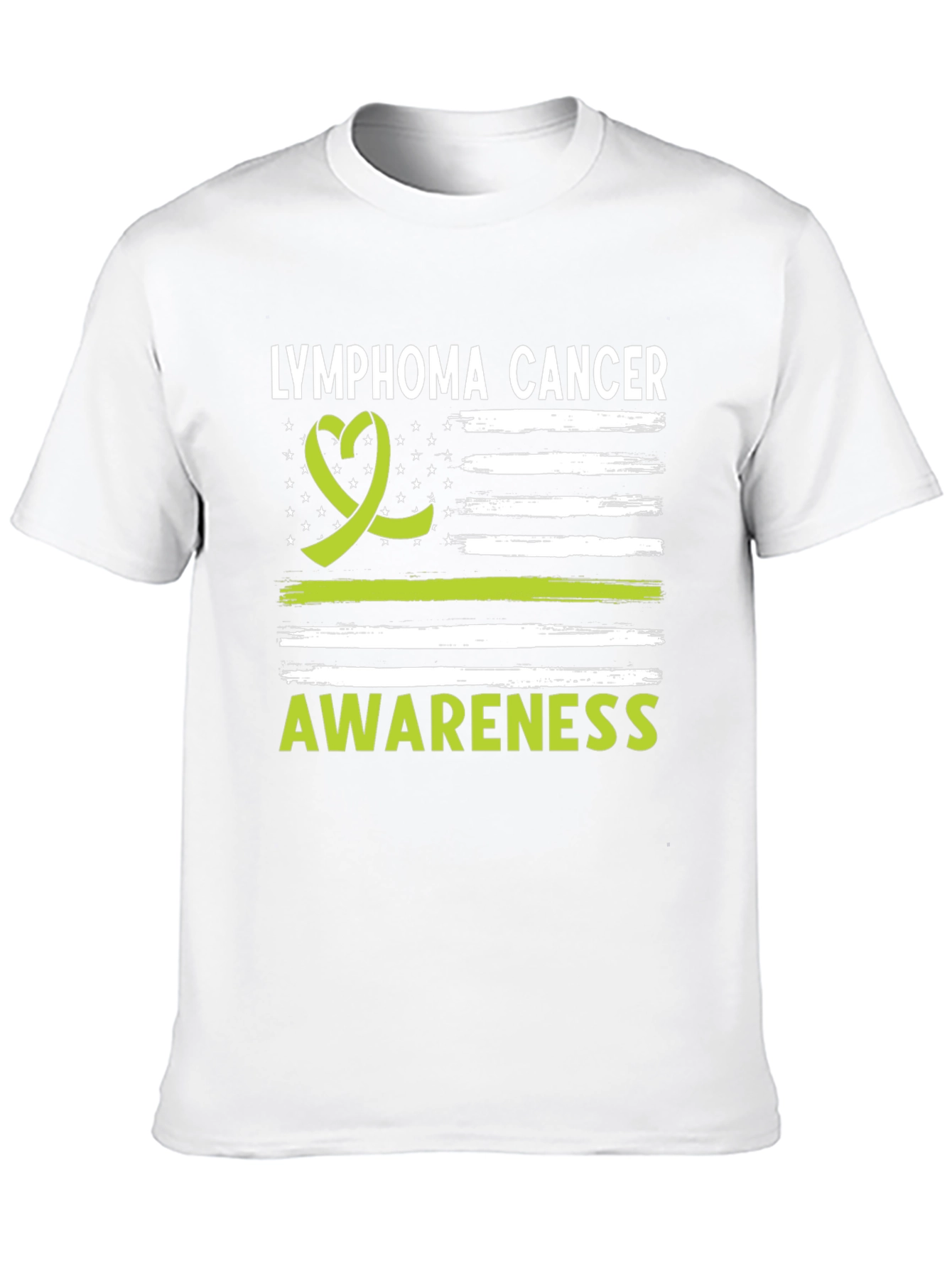 Lymphoma Cancer Awareness Ribbon Graphic T-Shirt
