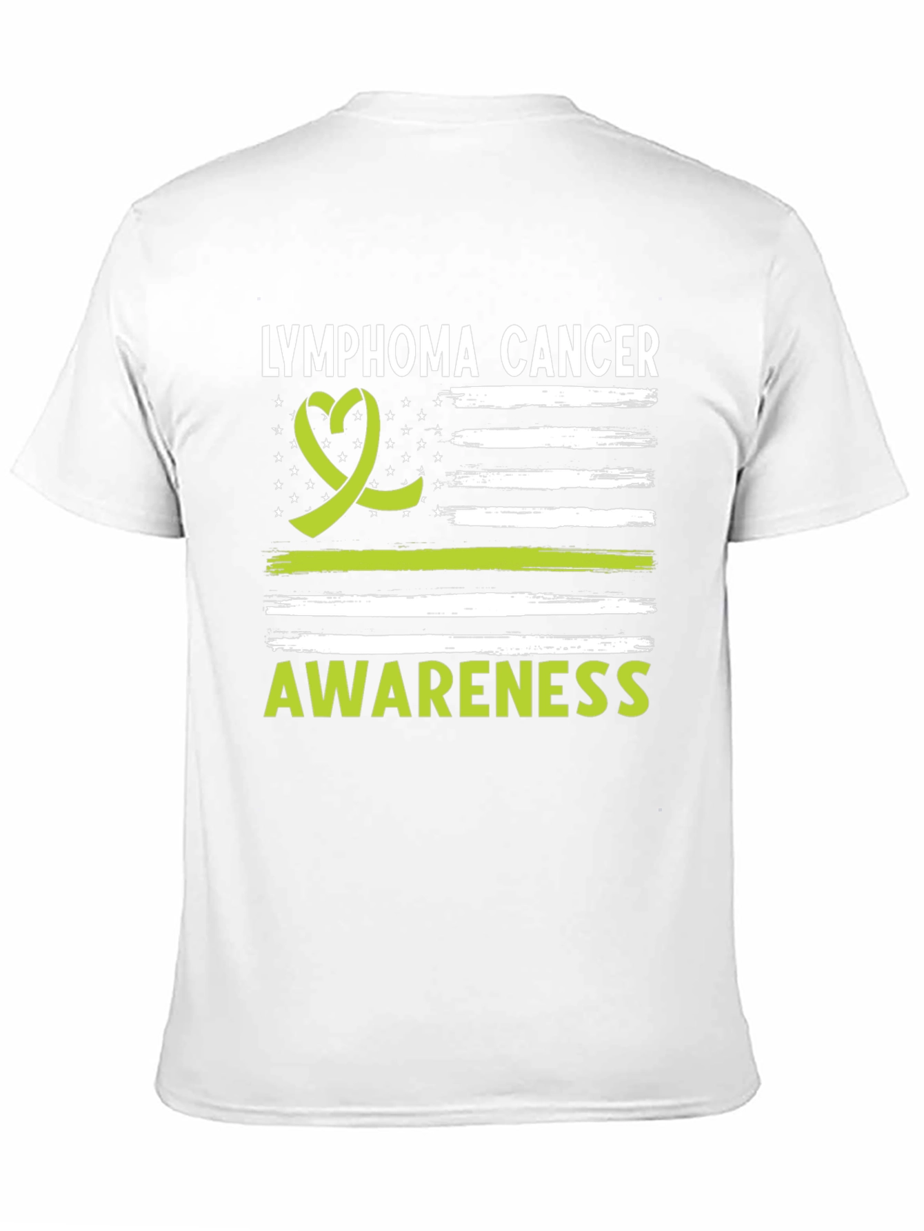 Lymphoma Cancer Awareness Ribbon Graphic T-Shirt