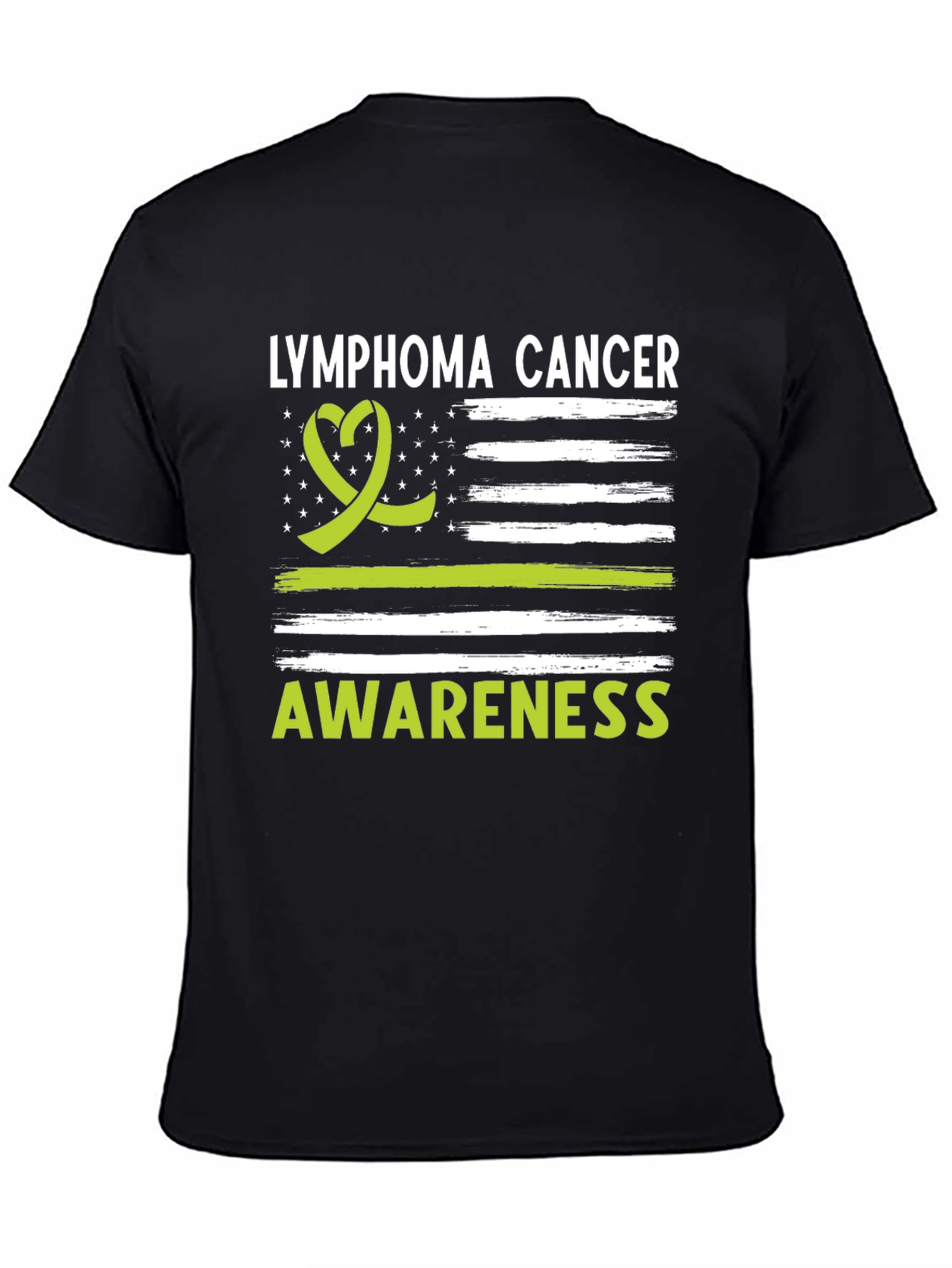 Lymphoma Cancer Awareness Ribbon Graphic T-Shirt