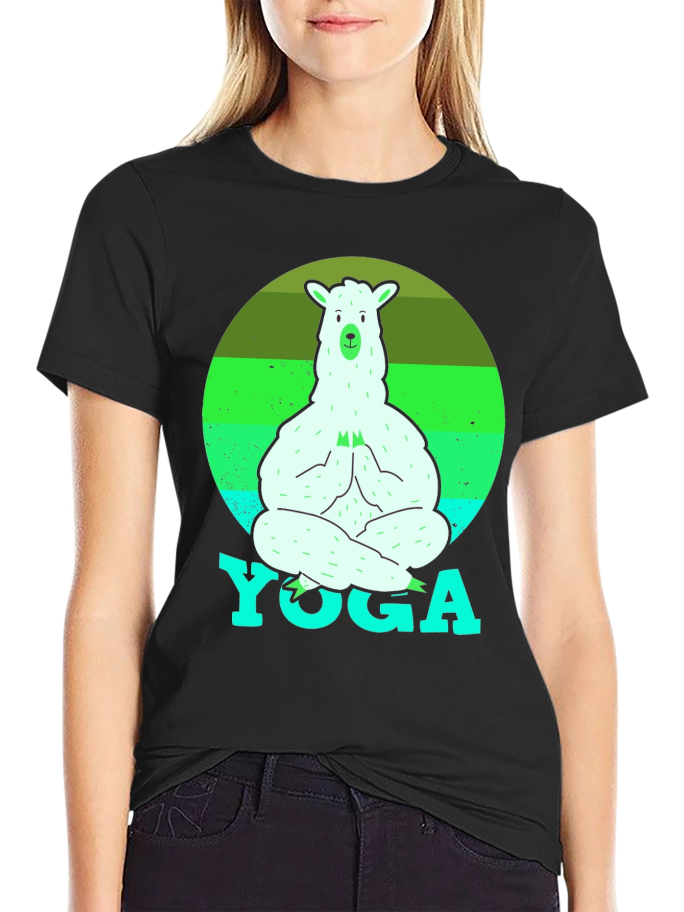 Yoga Llama Mens T-Shirt