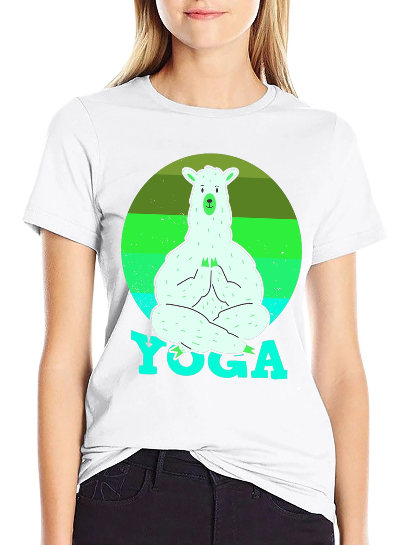 Yoga Llama Mens T-Shirt