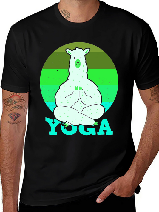 Yoga Llama Mens T-Shirt