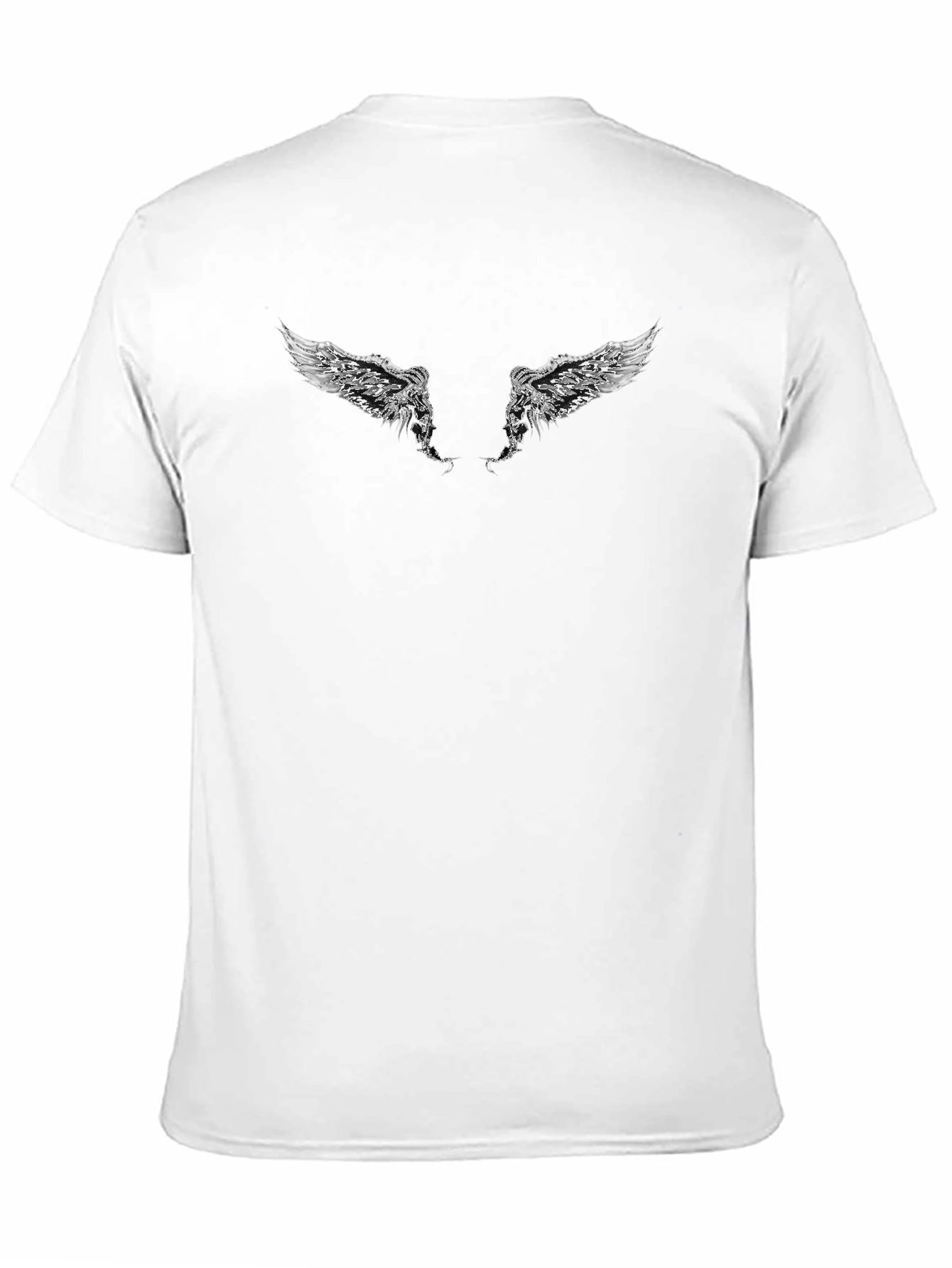 Wings Graphic Black T-Shirt for Men