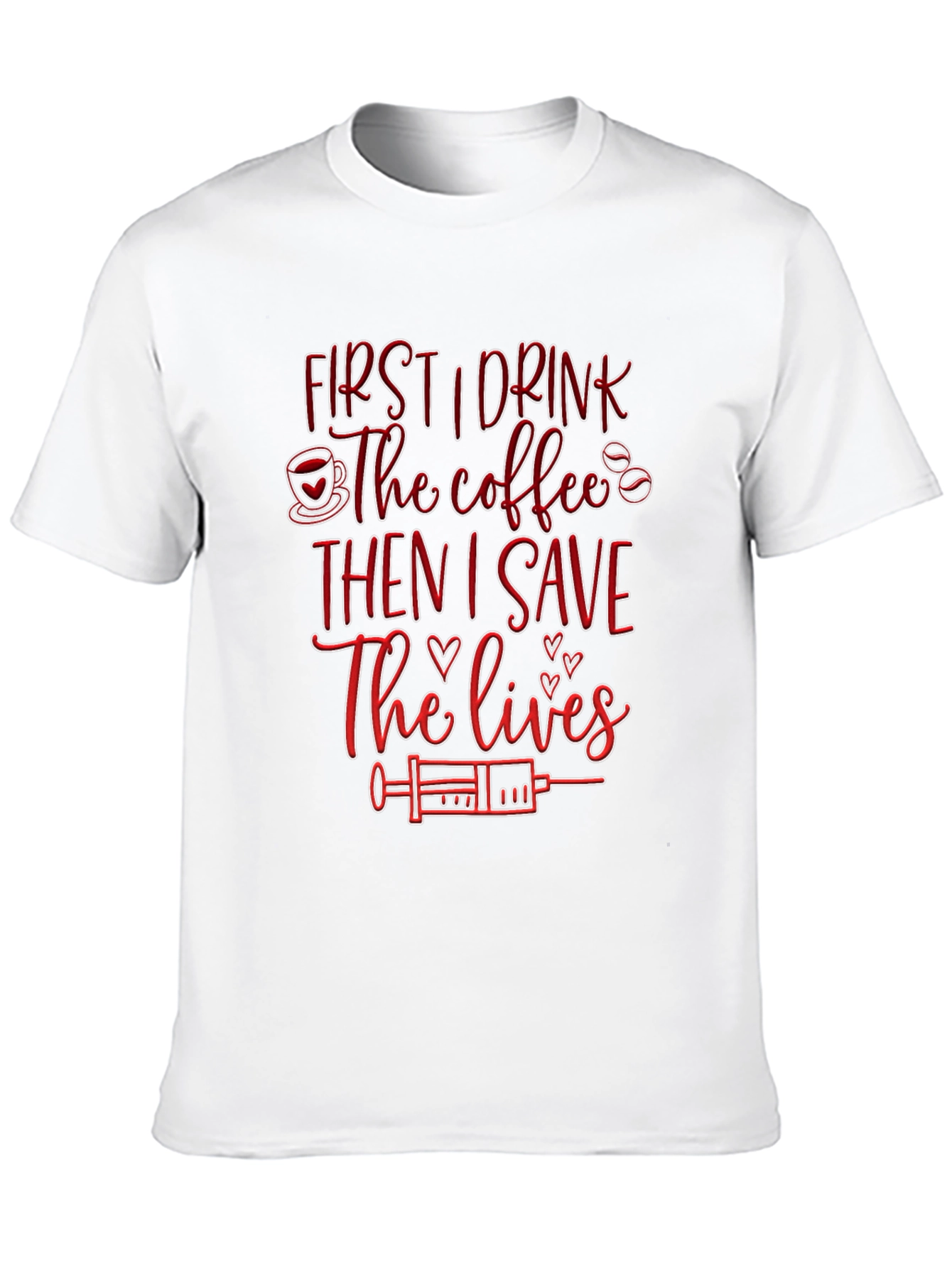 Nurse Coffee Save Lives Black T-Shirt