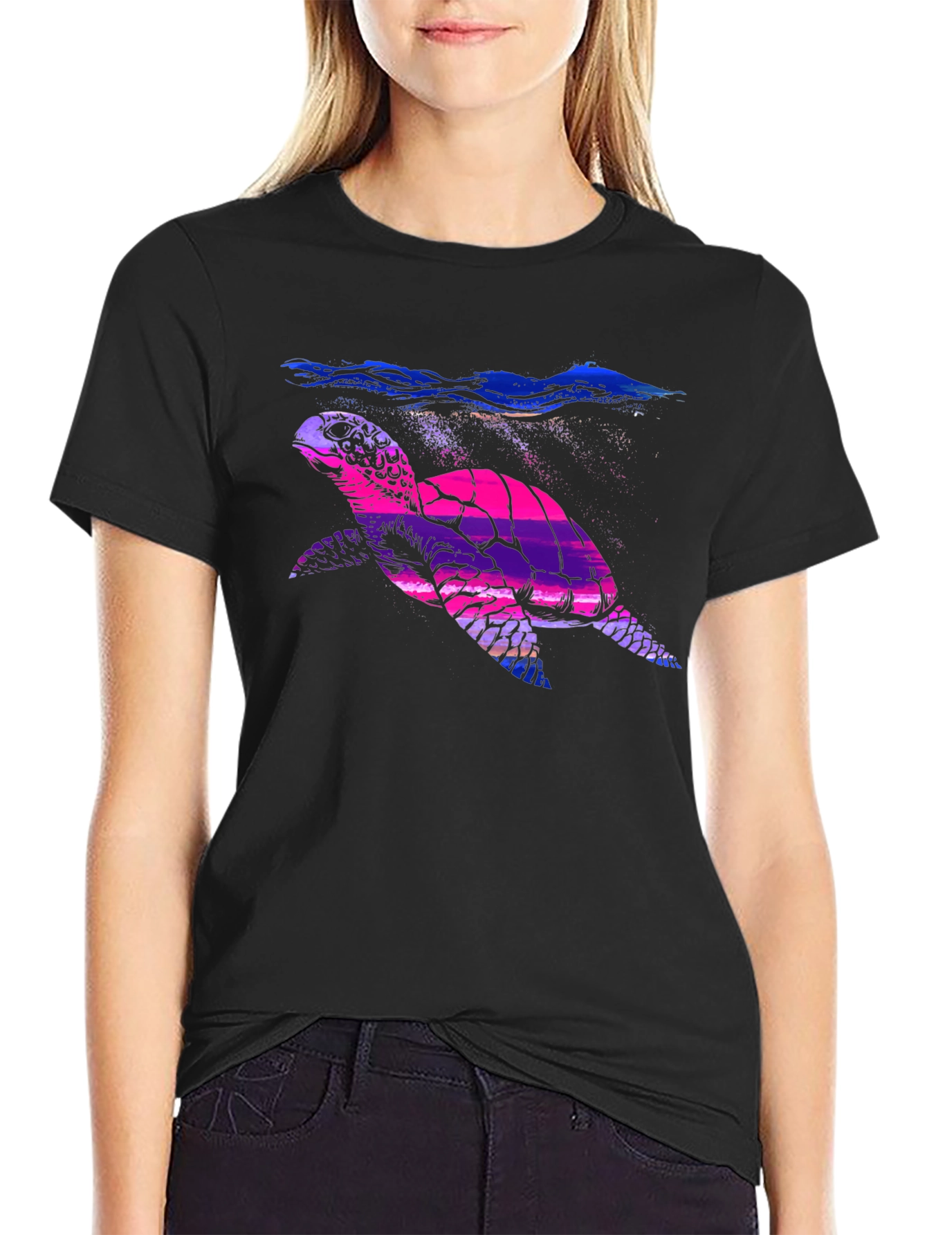 Sea Turtle Graphic Tee - Vibrant Ocean Print
