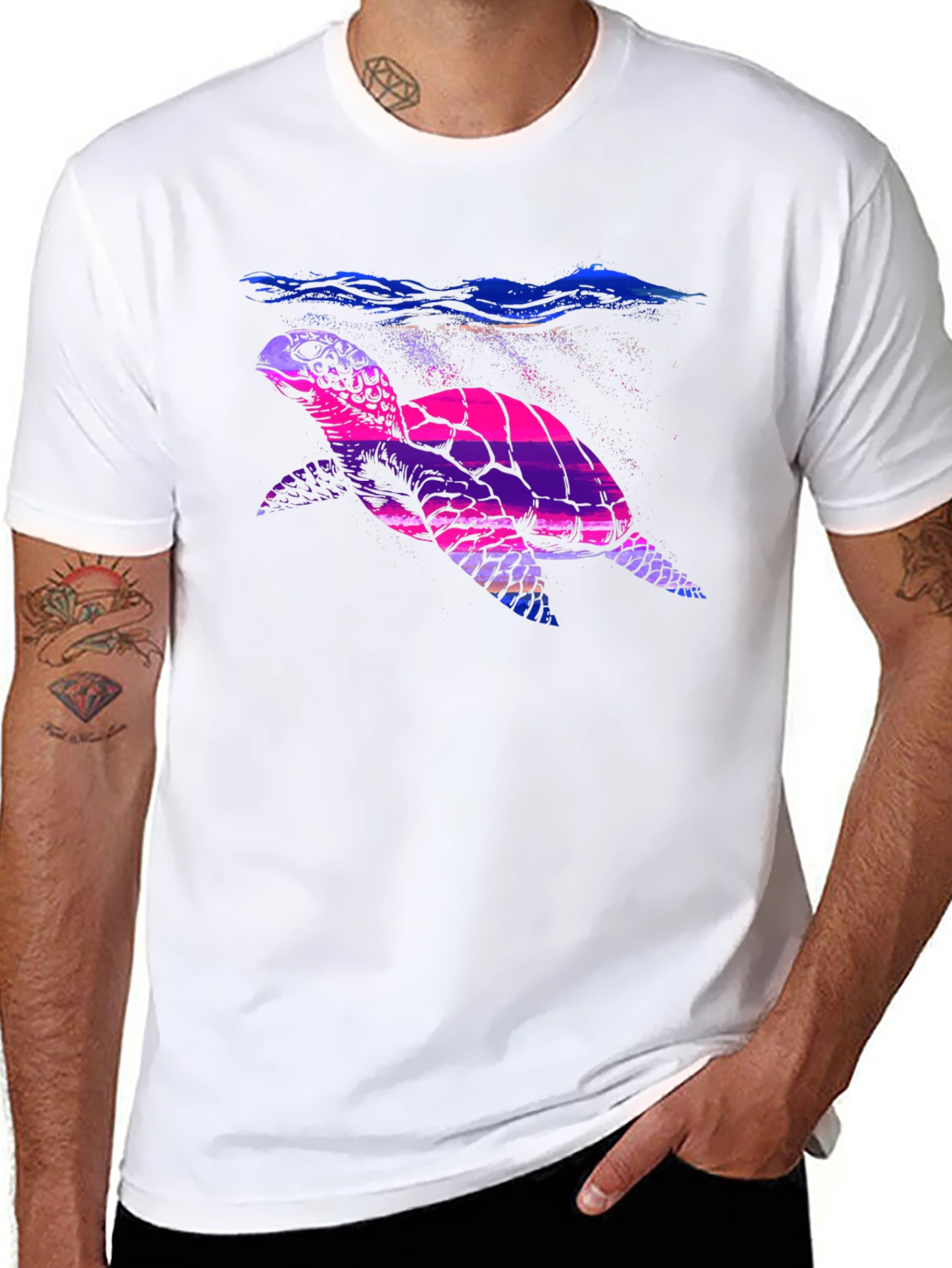 Sea Turtle Graphic Tee - Vibrant Ocean Print