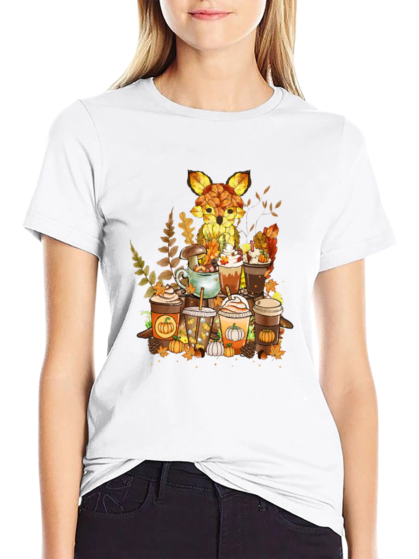 Autumn Fox Coffee Lover T-Shirt