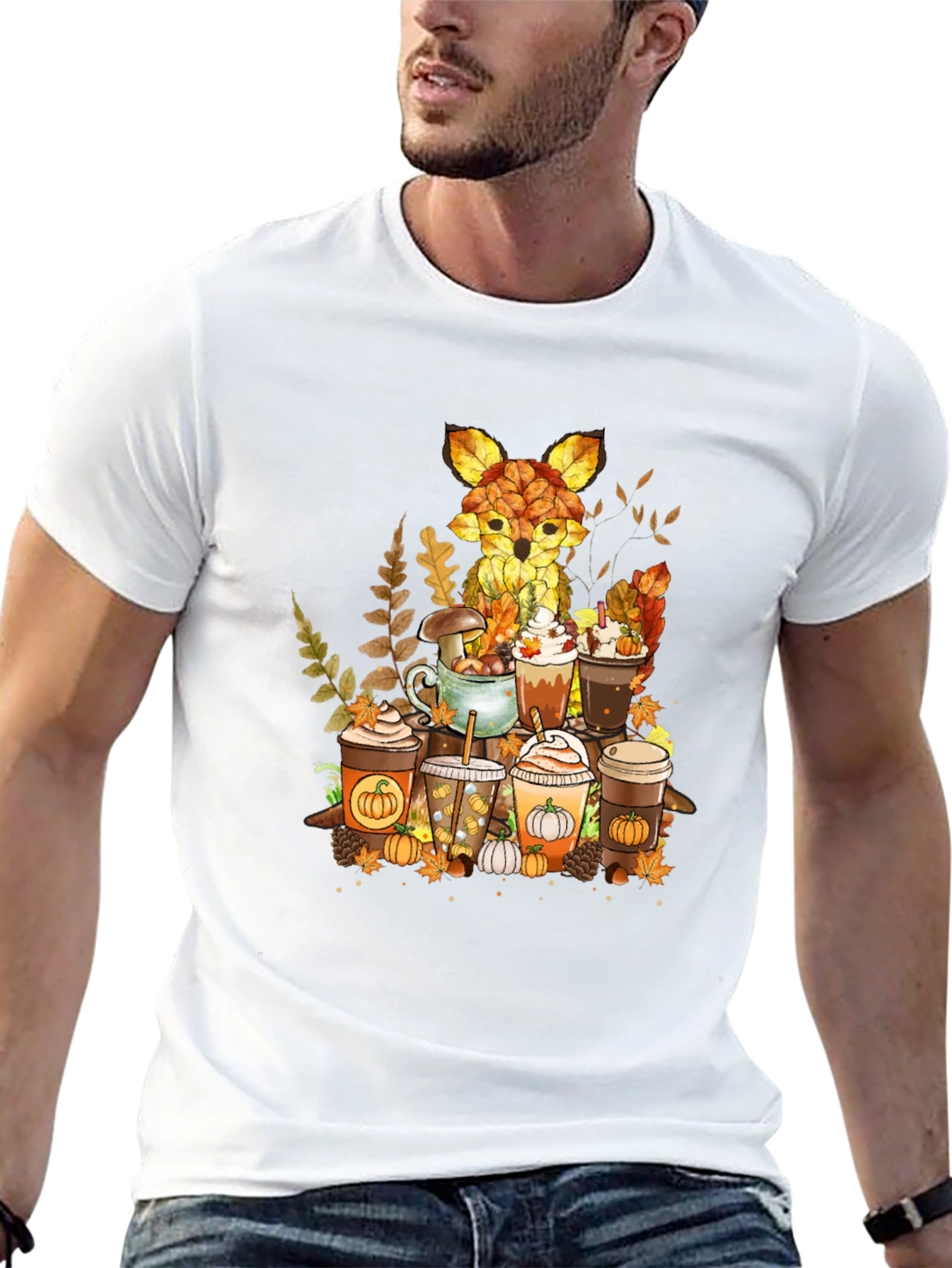 Autumn Fox Coffee Lover T-Shirt