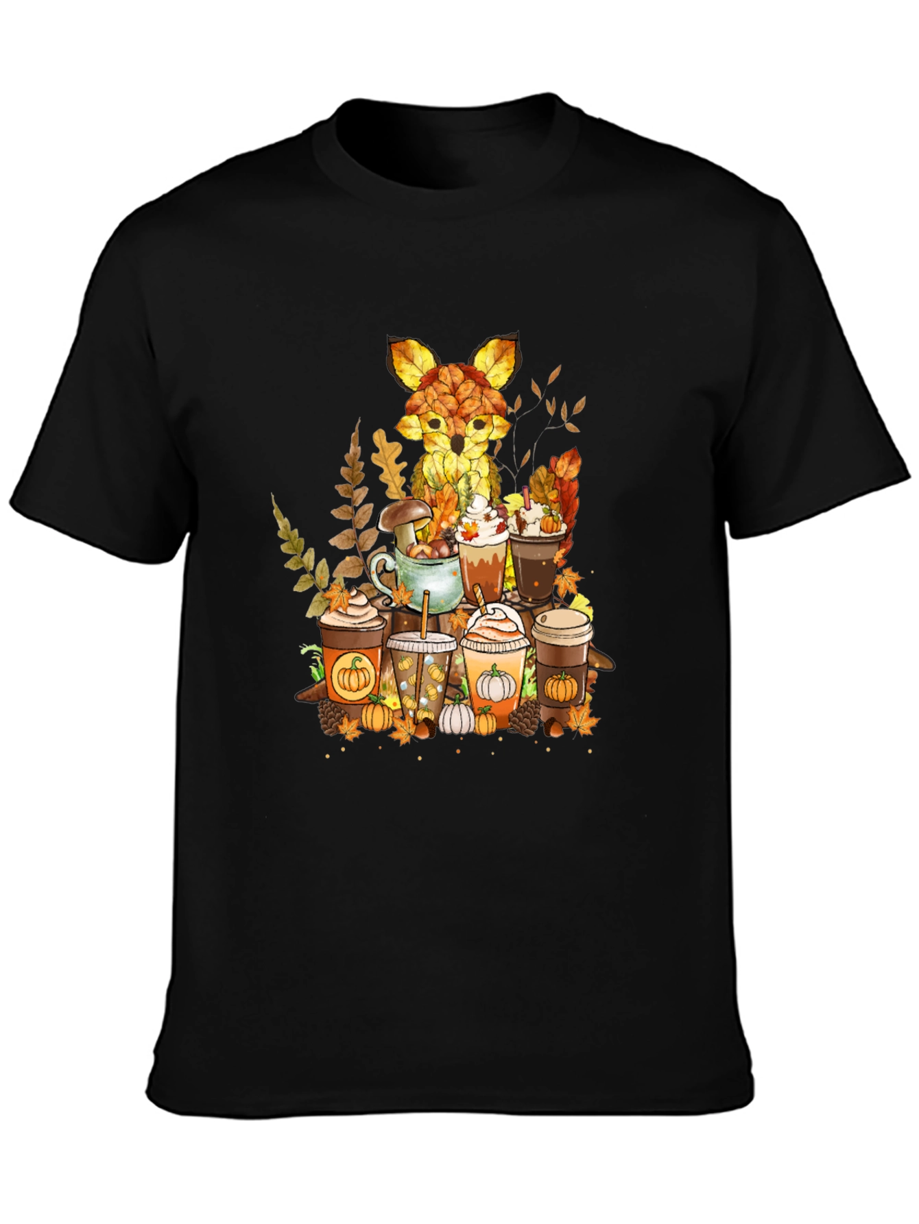 Autumn Fox Coffee Lover T-Shirt