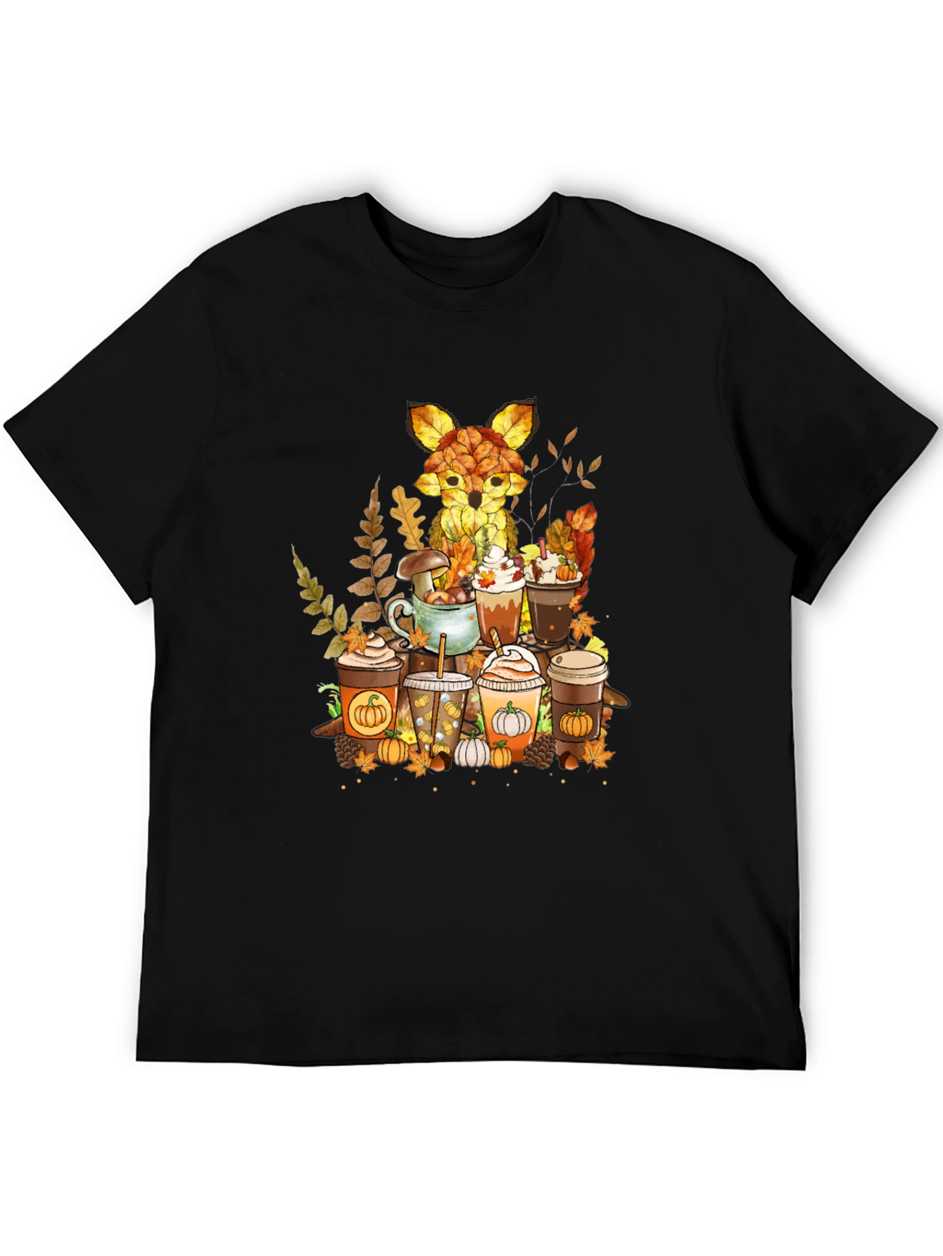 Autumn Fox Coffee Lover T-Shirt