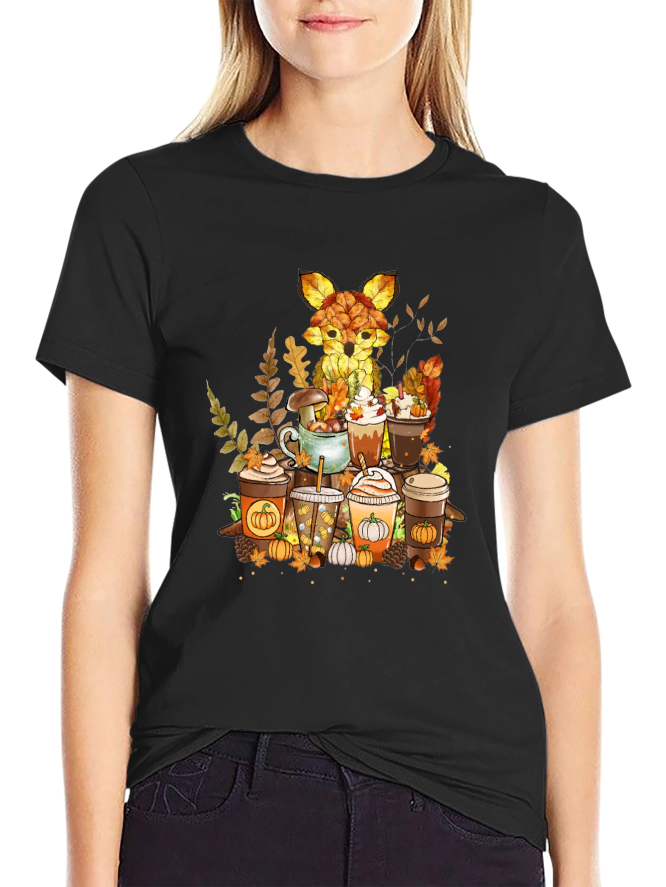 Autumn Fox Coffee Lover T-Shirt