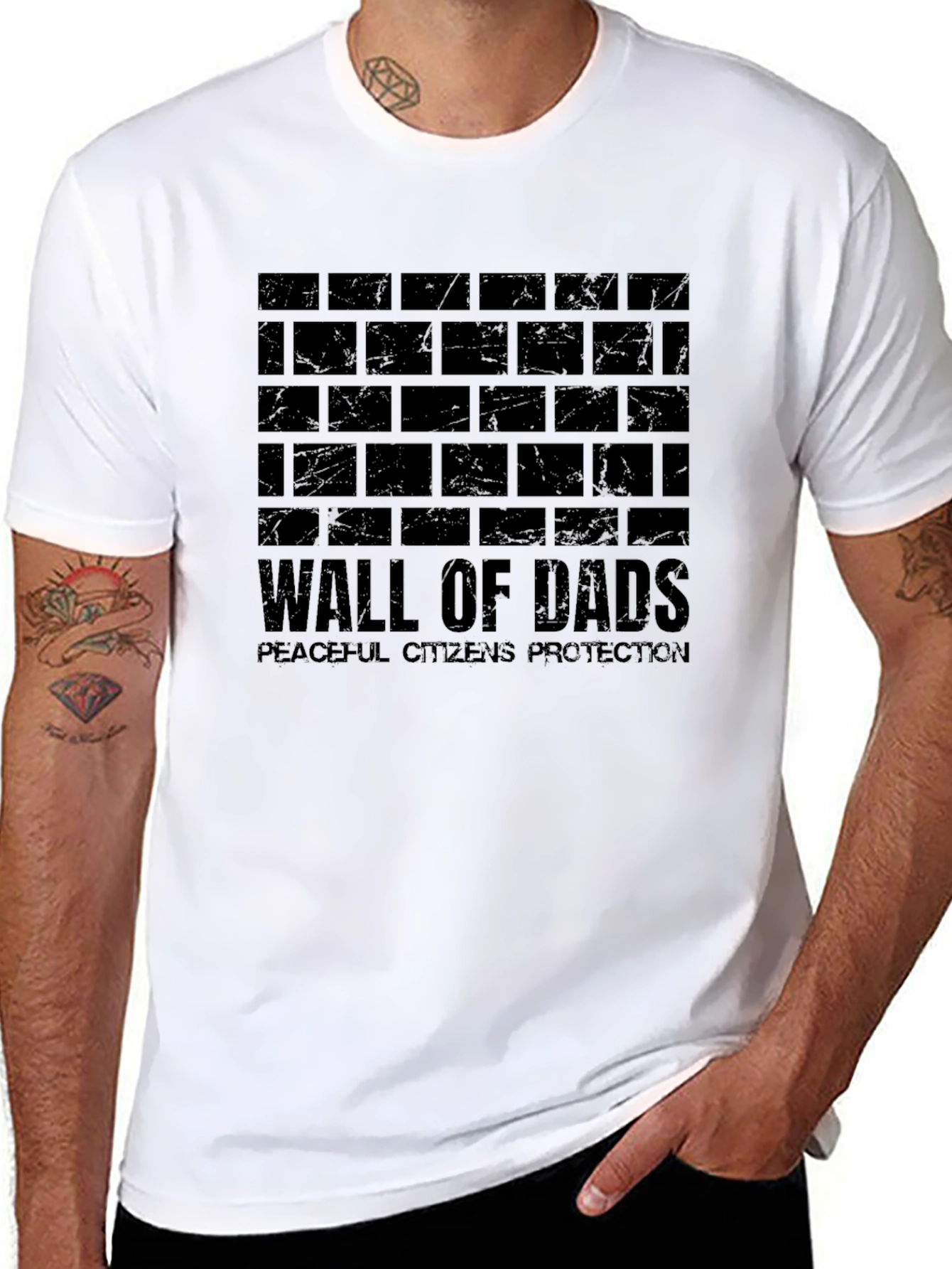 Wall of Dads Graphic Tee - Peaceful Citizens Protection
