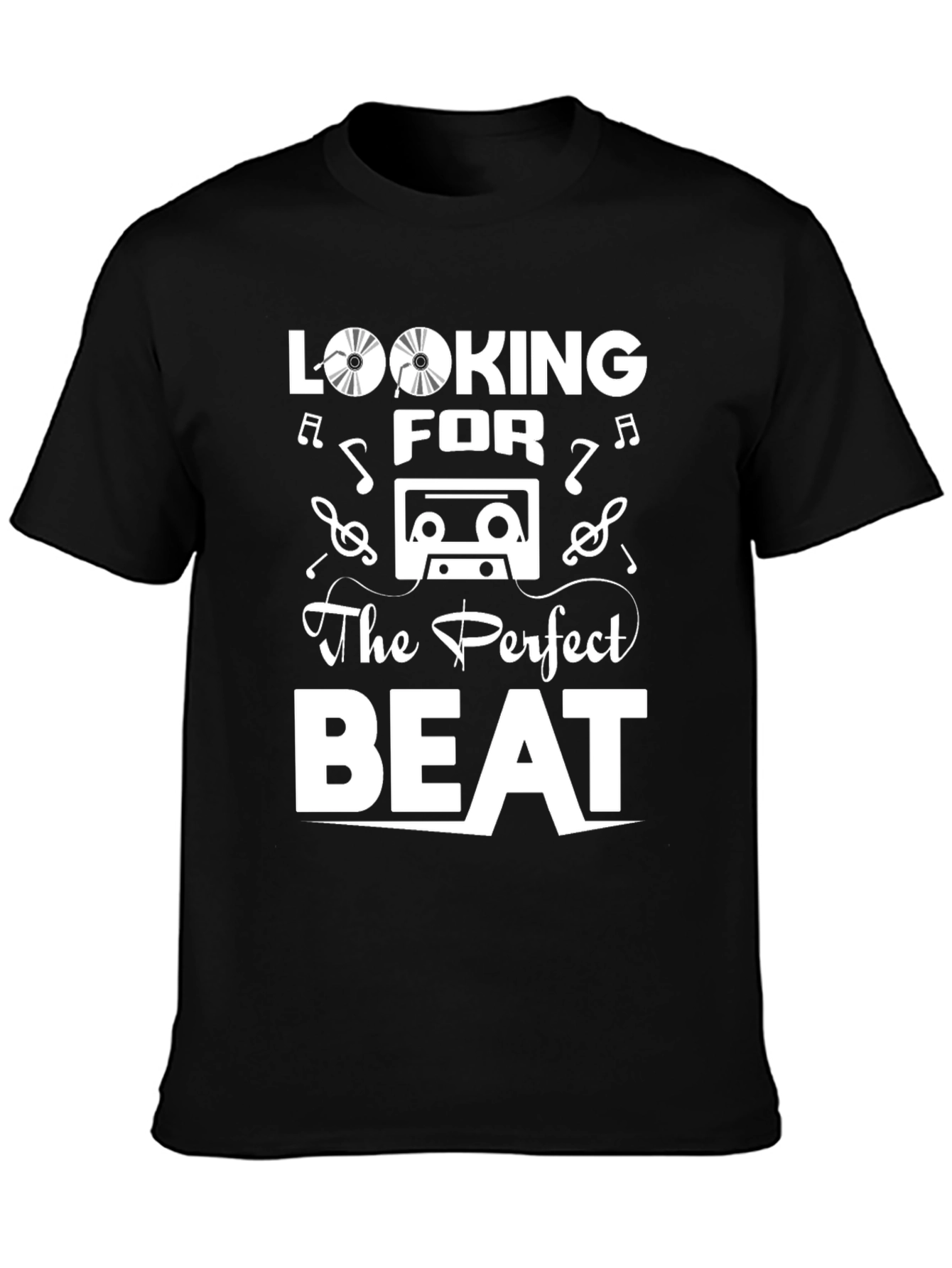 Looking for the Perfect Beat Black T-Shirt
