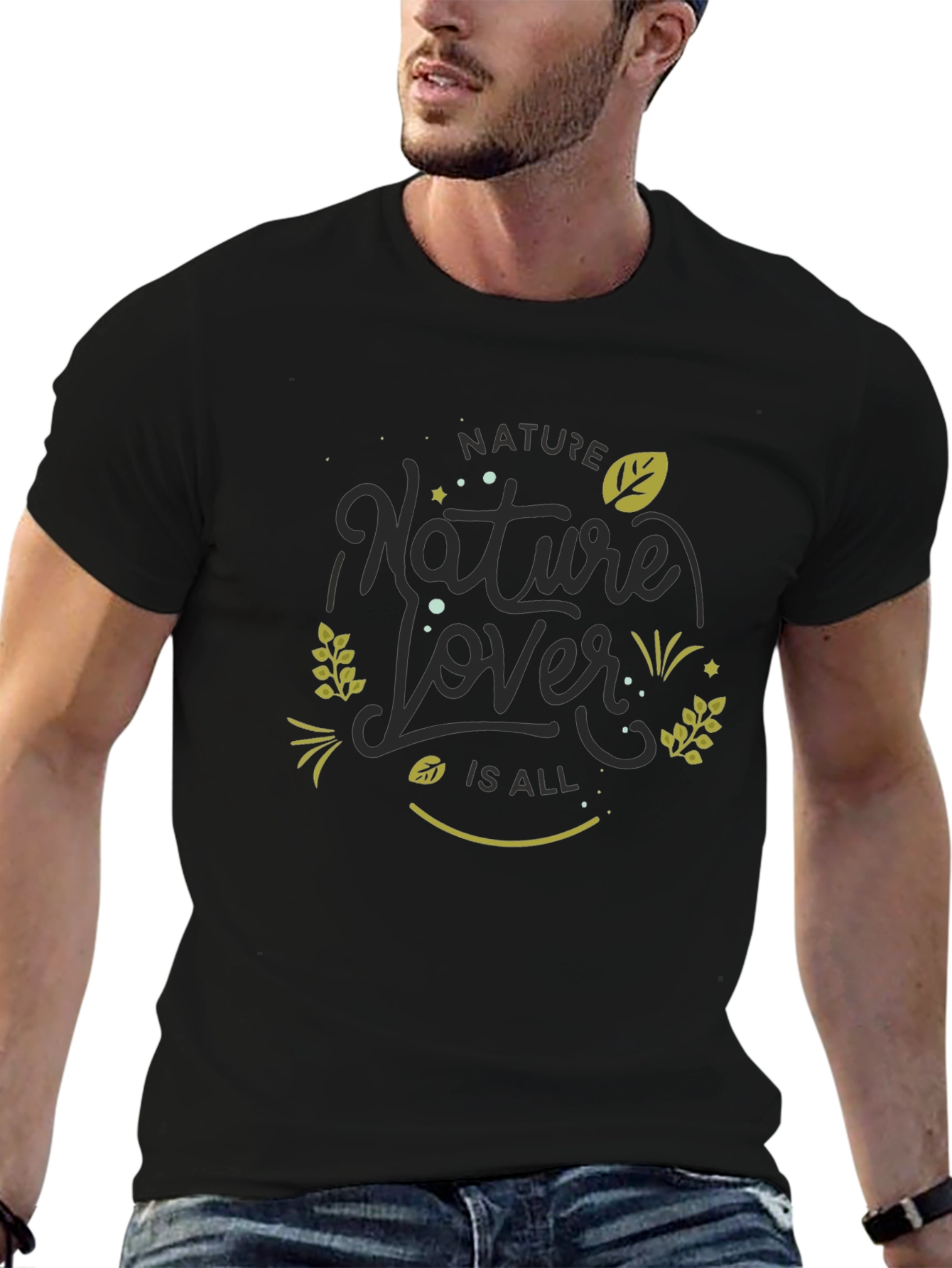 Nature Lover Black Graphic Tee