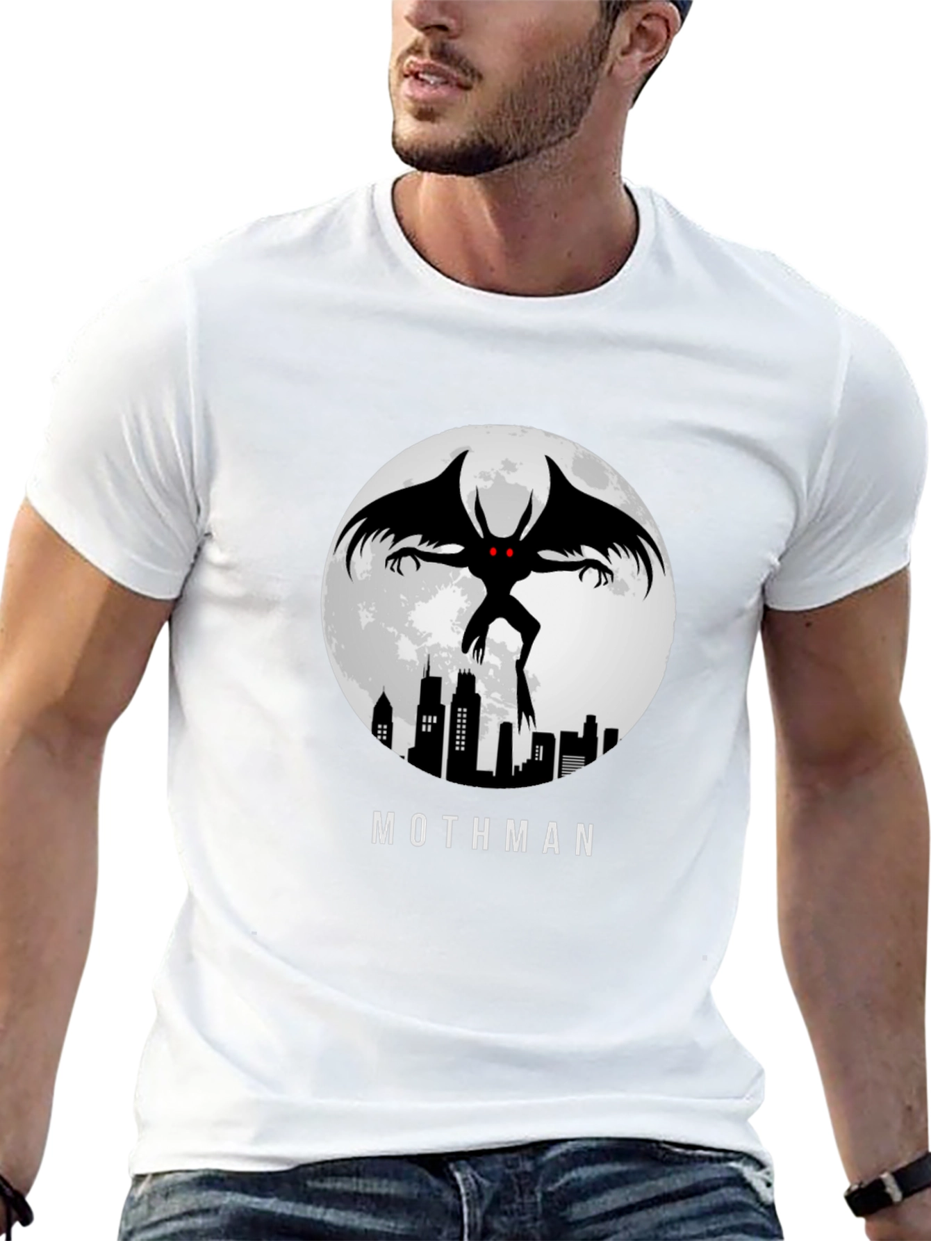 Mothman T-Shirt - City Silhouette - Graphic Tee
