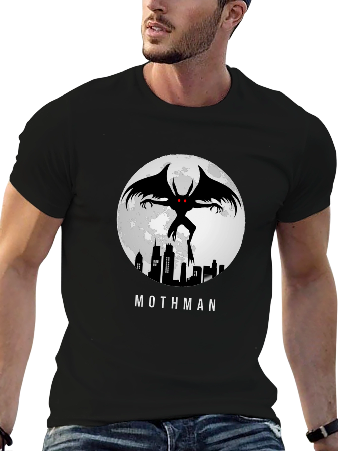 Mothman T-Shirt - City Silhouette - Graphic Tee