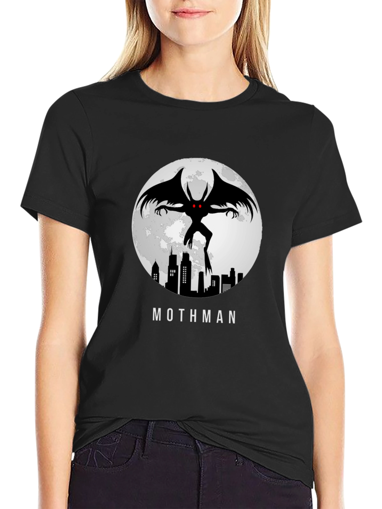 Mothman T-Shirt - City Silhouette - Graphic Tee