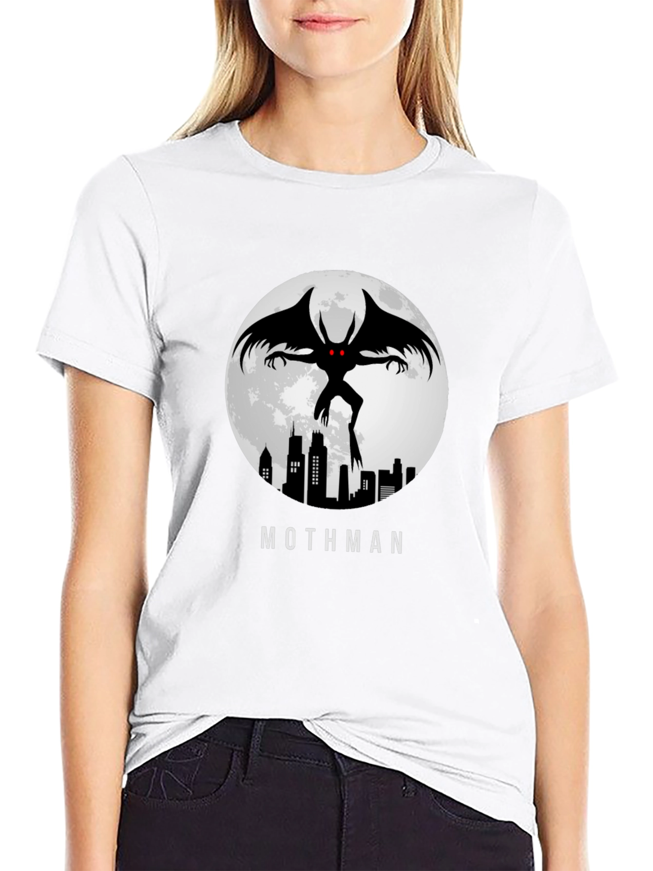 Mothman T-Shirt - City Silhouette - Graphic Tee