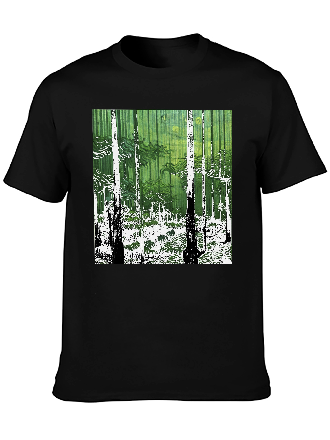Forest Print Graphic Tee - Nature Lovers Style