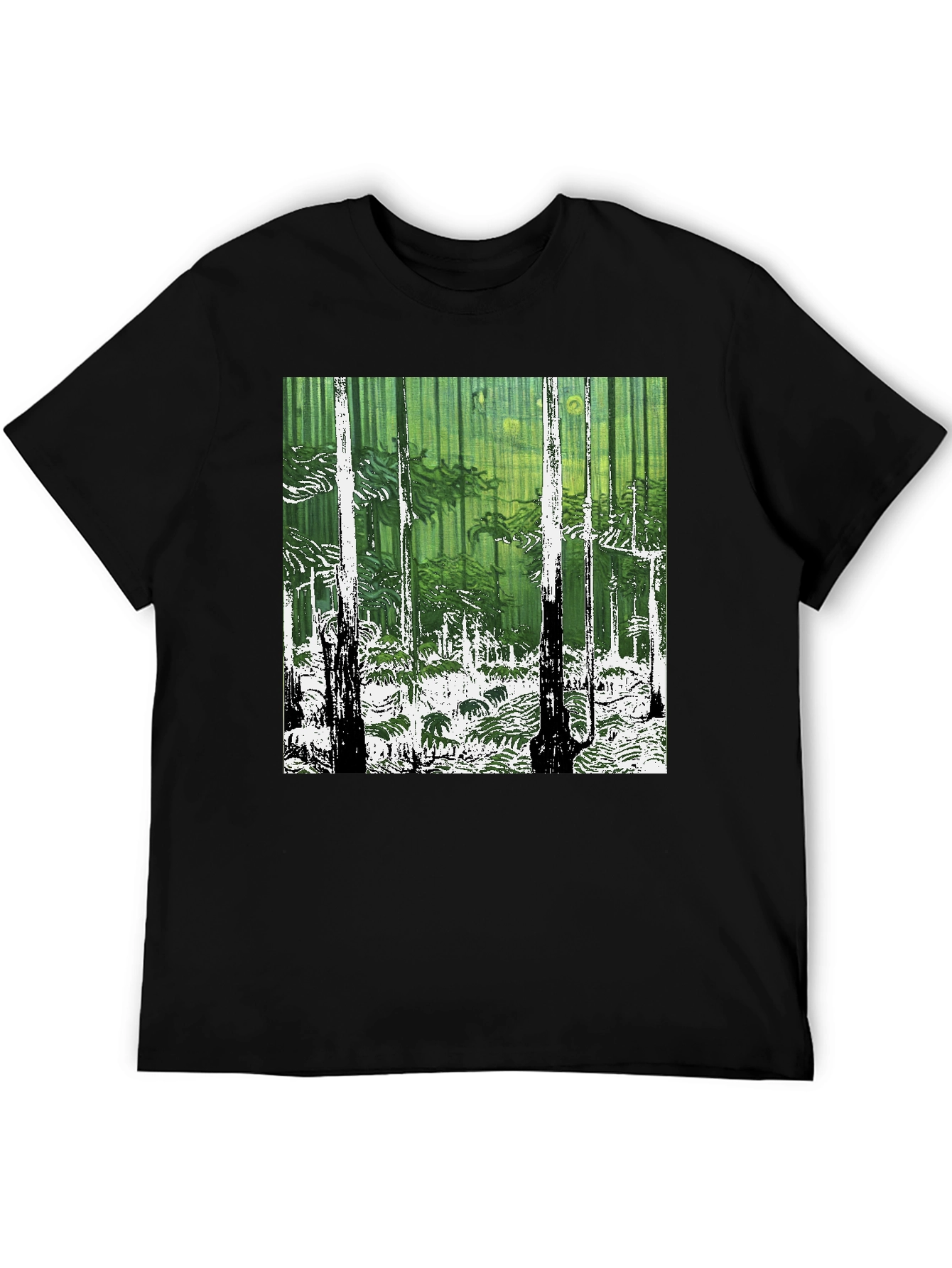 Forest Print Graphic Tee - Nature Lovers Style