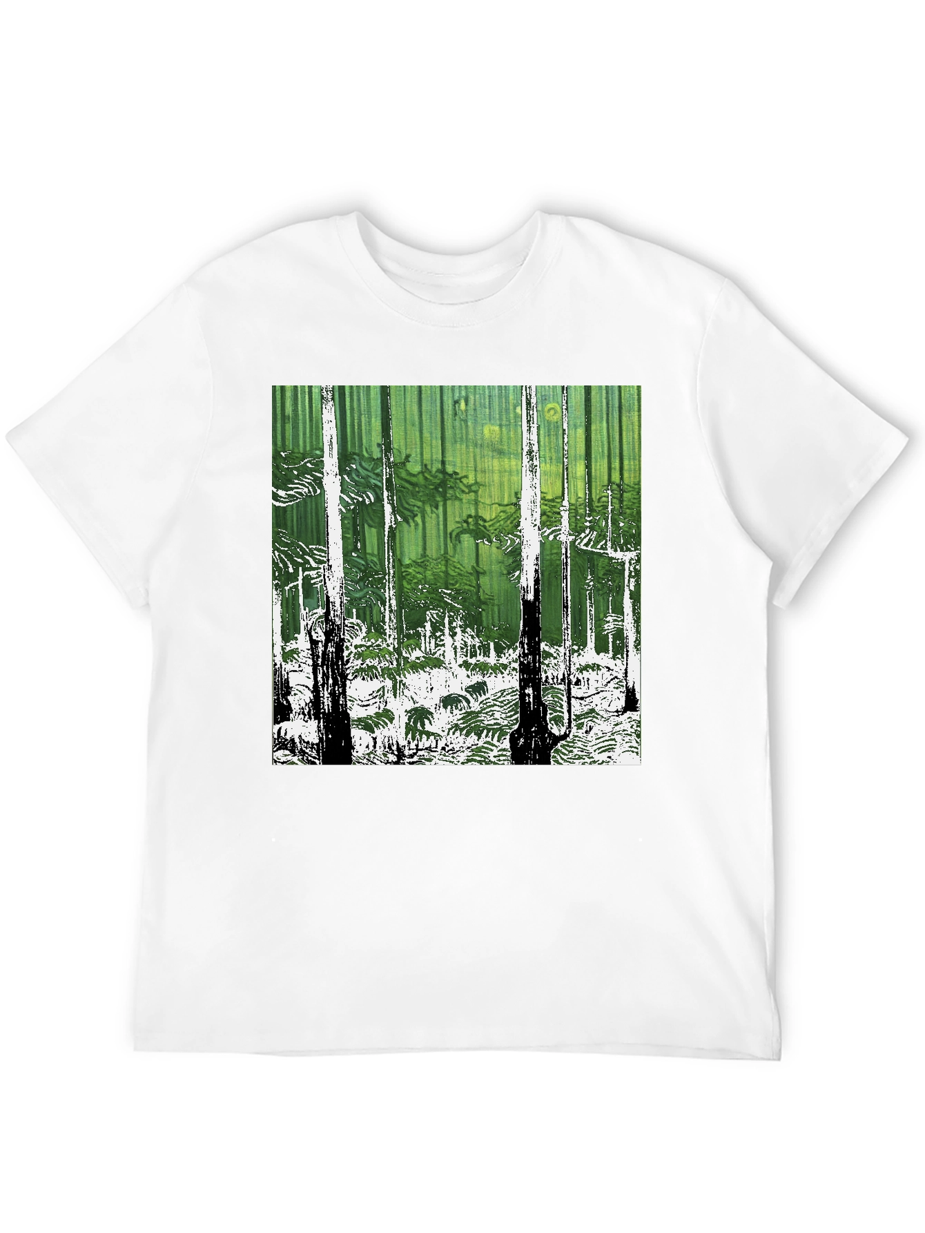 Forest Print Graphic Tee - Nature Lovers Style