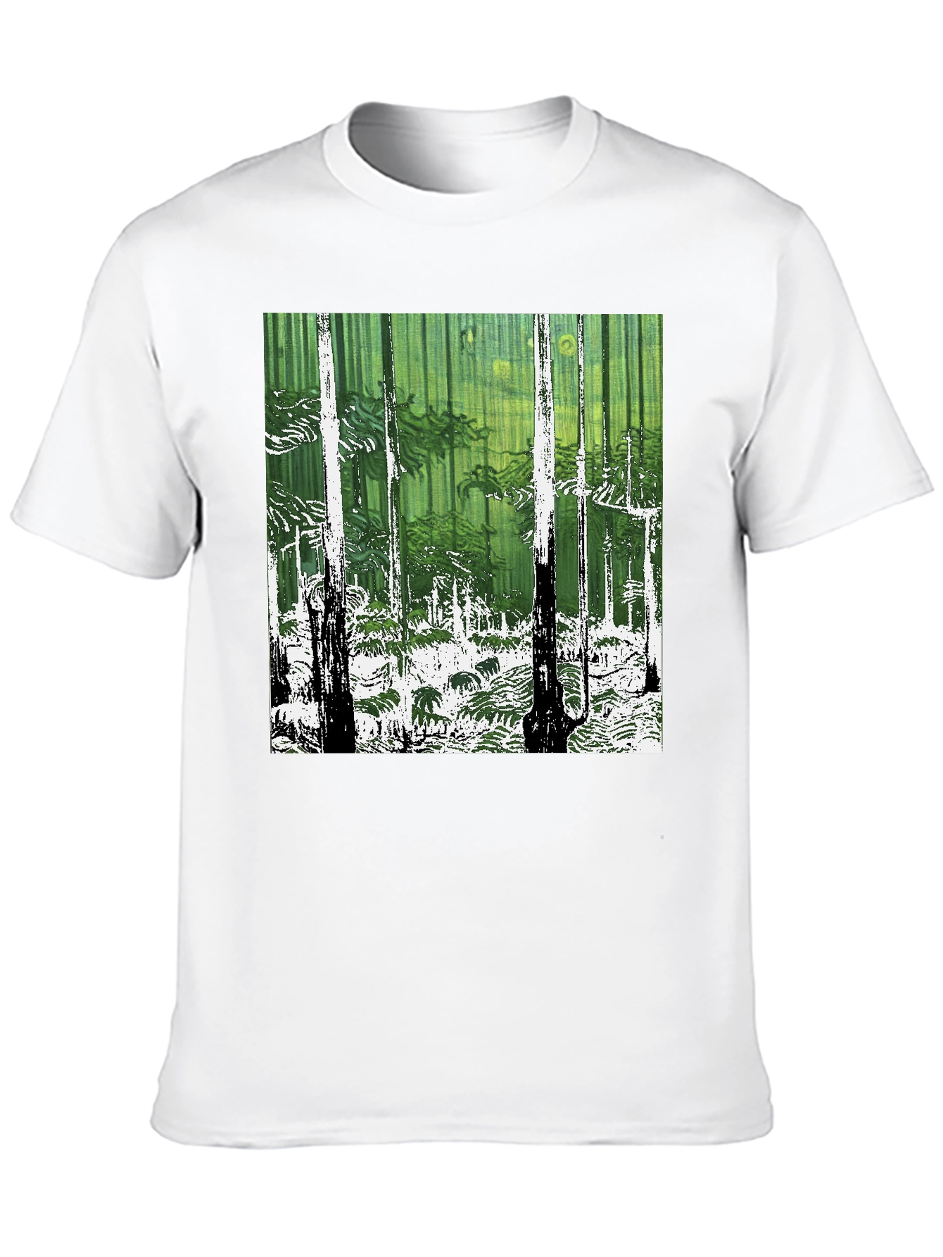 Forest Print Graphic Tee - Nature Lovers Style
