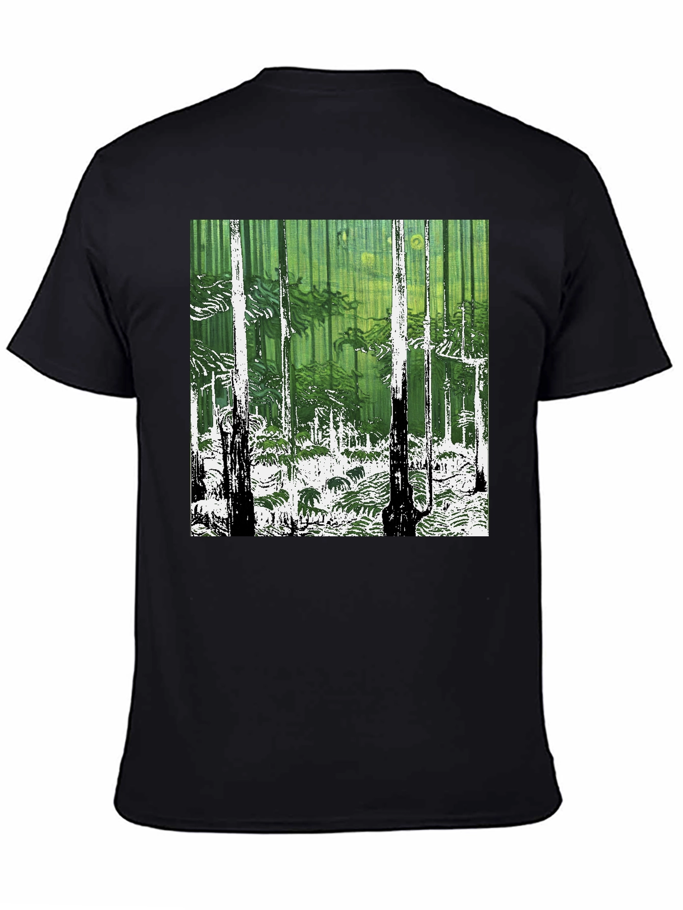 Forest Print Graphic Tee - Nature Lovers Style