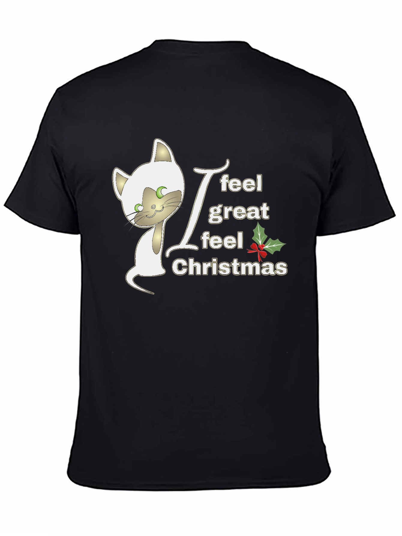 Christmas Cat T-Shirt - Holiday Spirit Wear