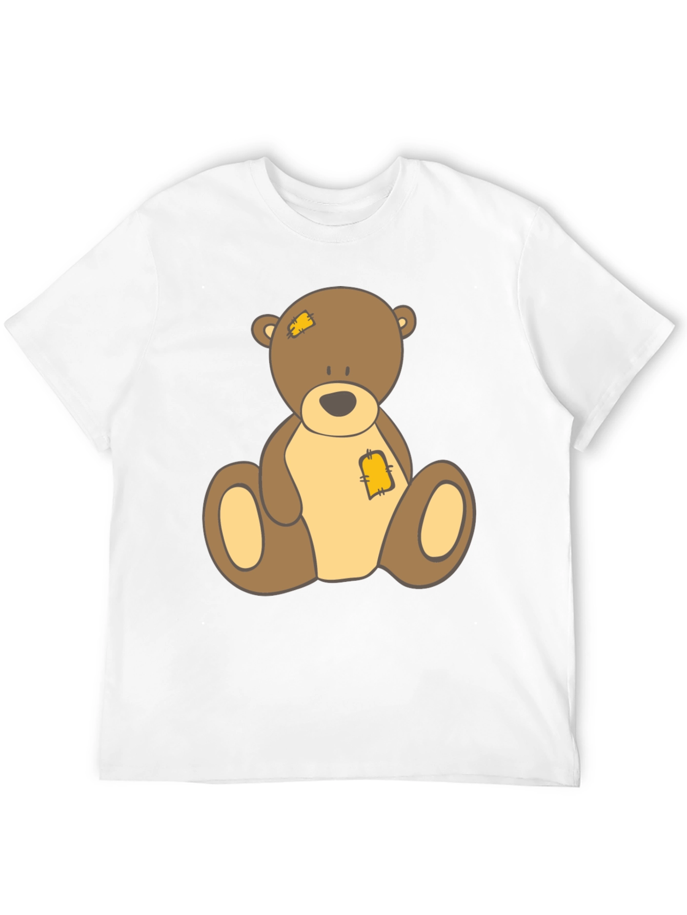 Cute Teddy Bear Graphic Black T-Shirt