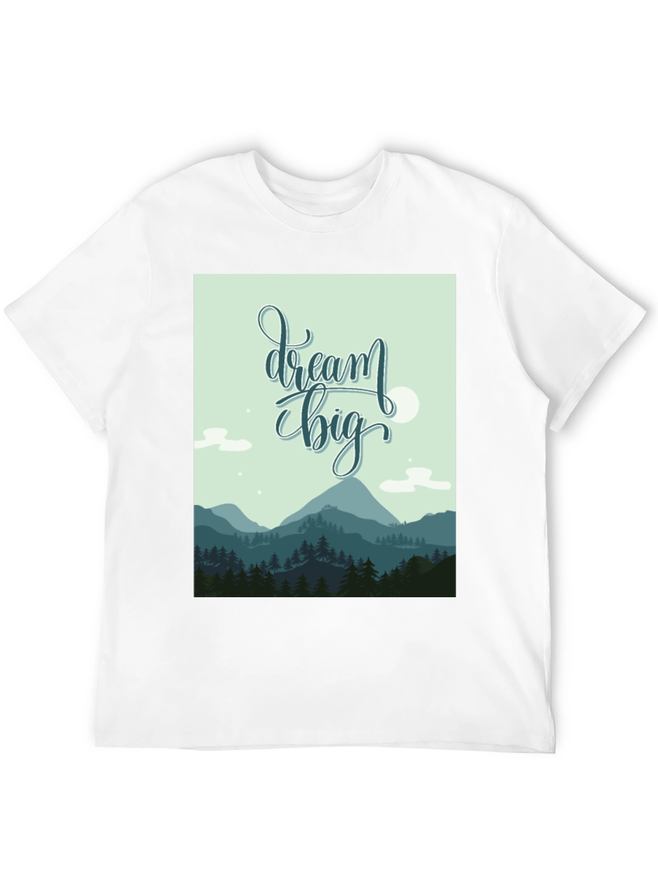 Dream Big Graphic Tee - Inspiring Mountain Design