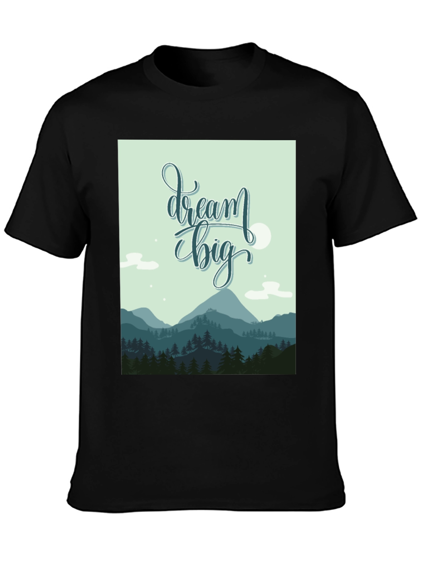 Dream Big Graphic Tee - Inspiring Mountain Design