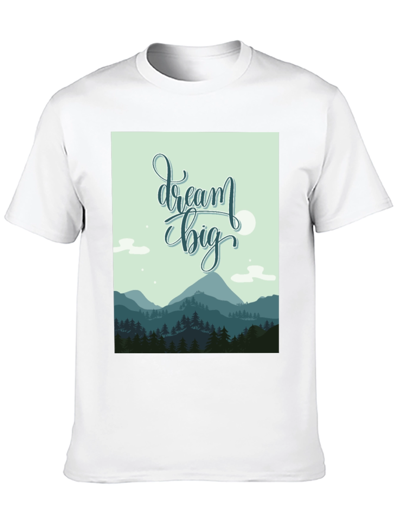 Dream Big Graphic Tee - Inspiring Mountain Design