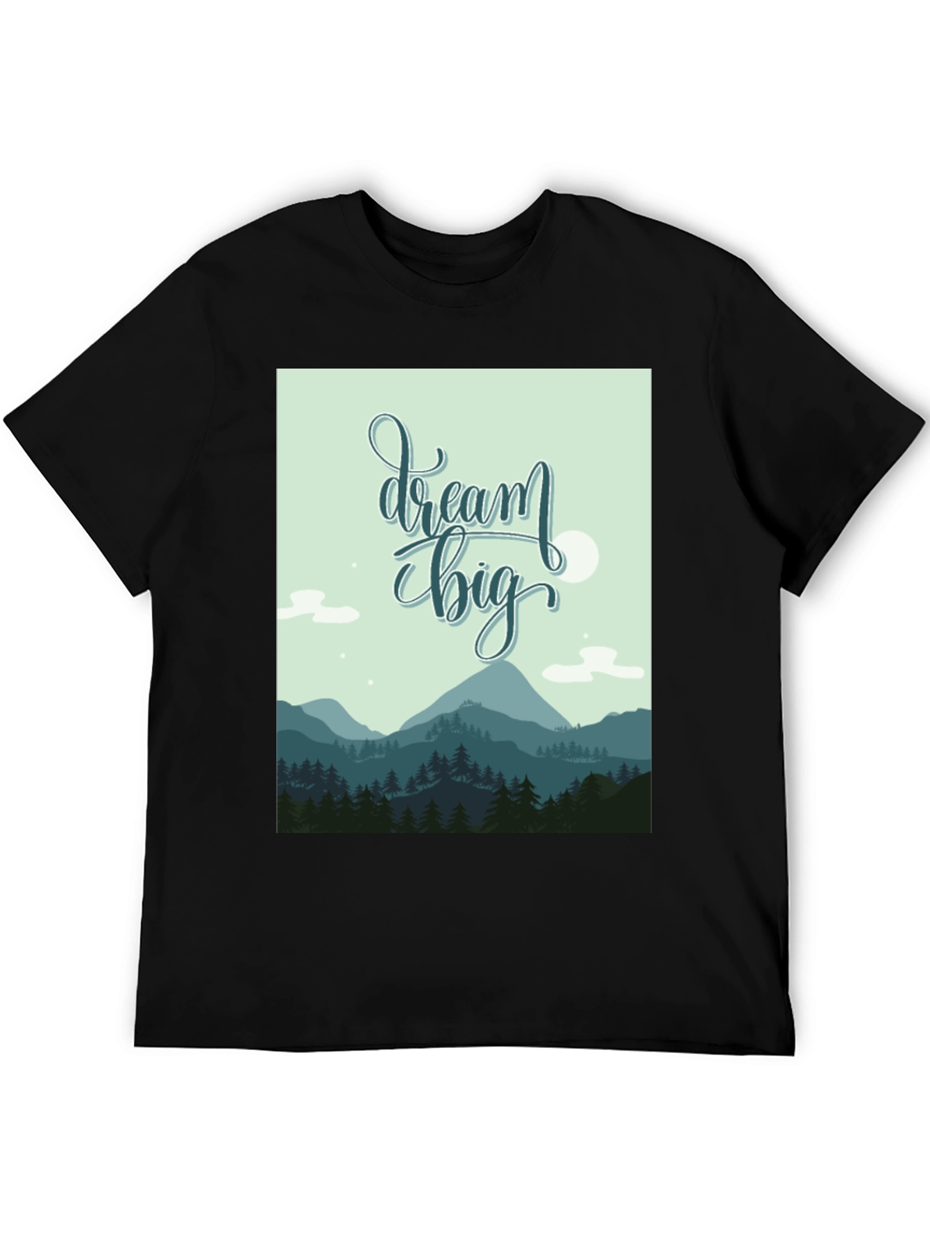 Dream Big Graphic Tee - Inspiring Mountain Design