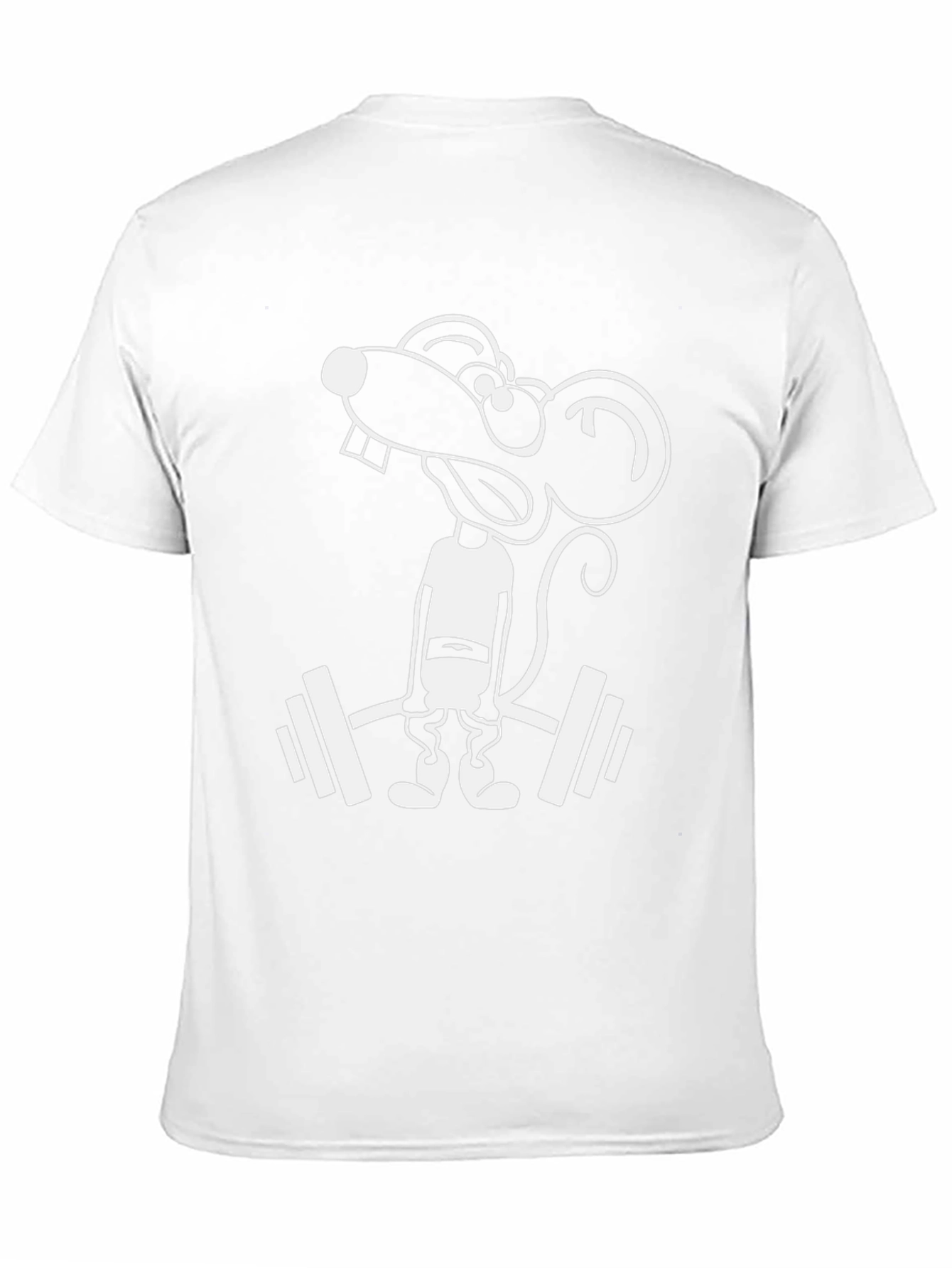 Funny Gym Rat Mouse T-Shirt - Black Cotton Tee
