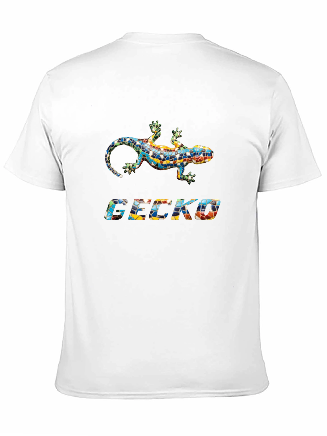 Gecko Mosaic Graphic Black T-Shirt
