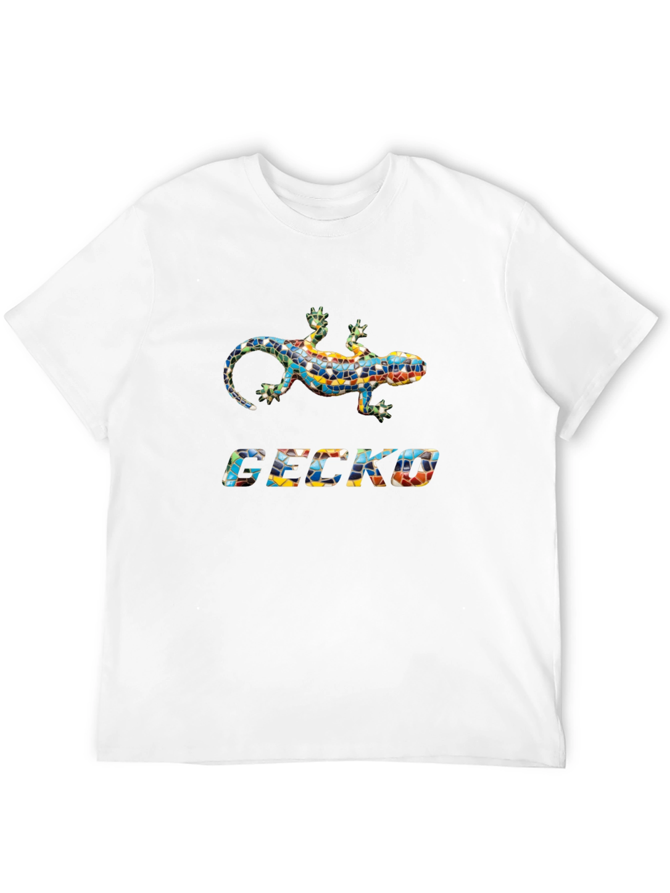 Gecko Mosaic Graphic Black T-Shirt