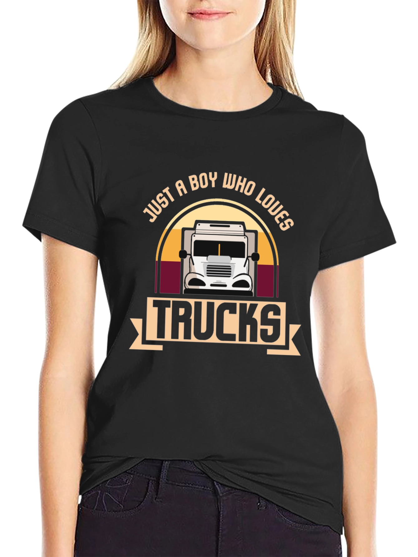 Boy Who Loves Trucks Graphic T-Shirt