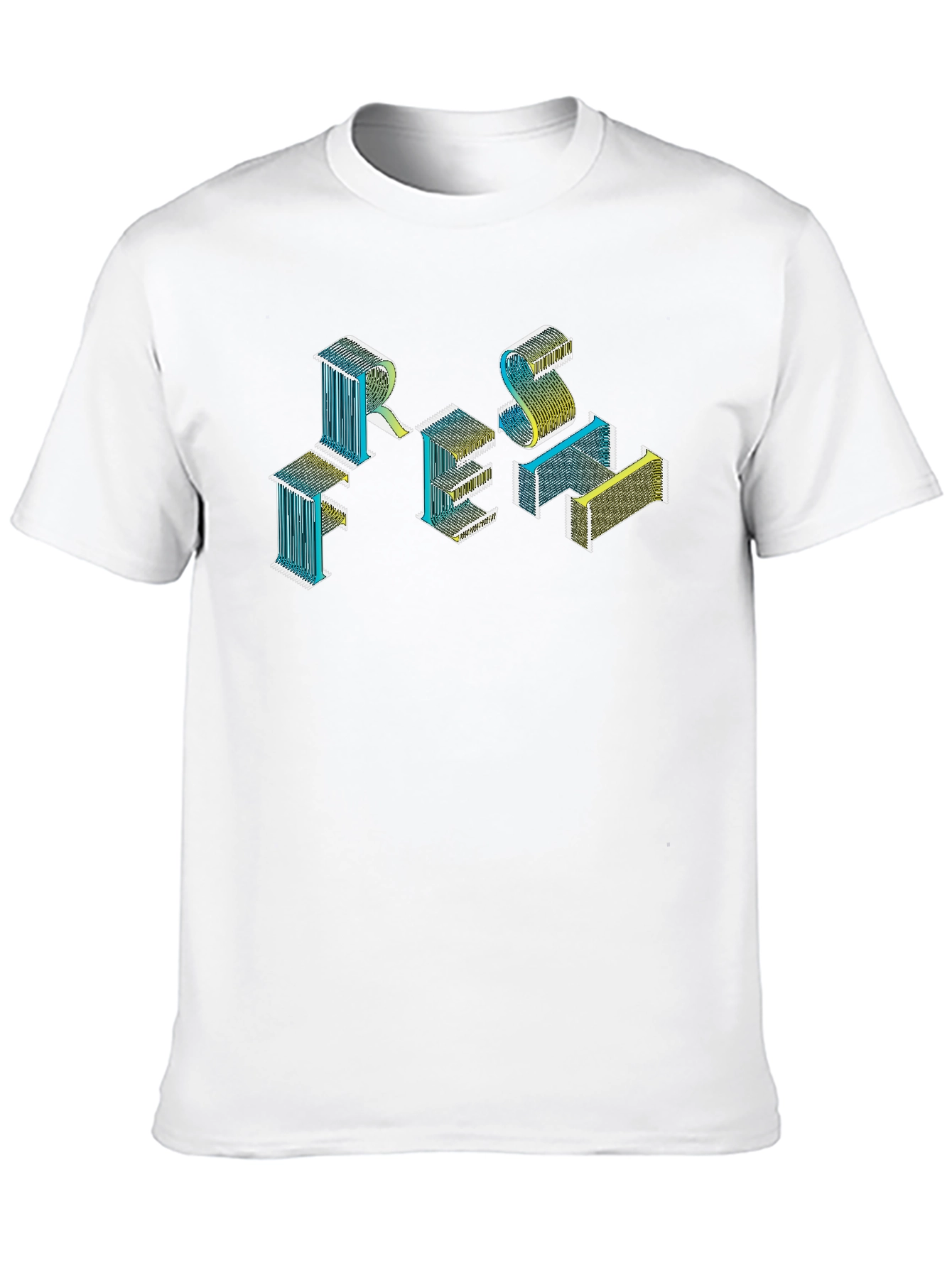 Abstract Isometric Graphic Tee - Black