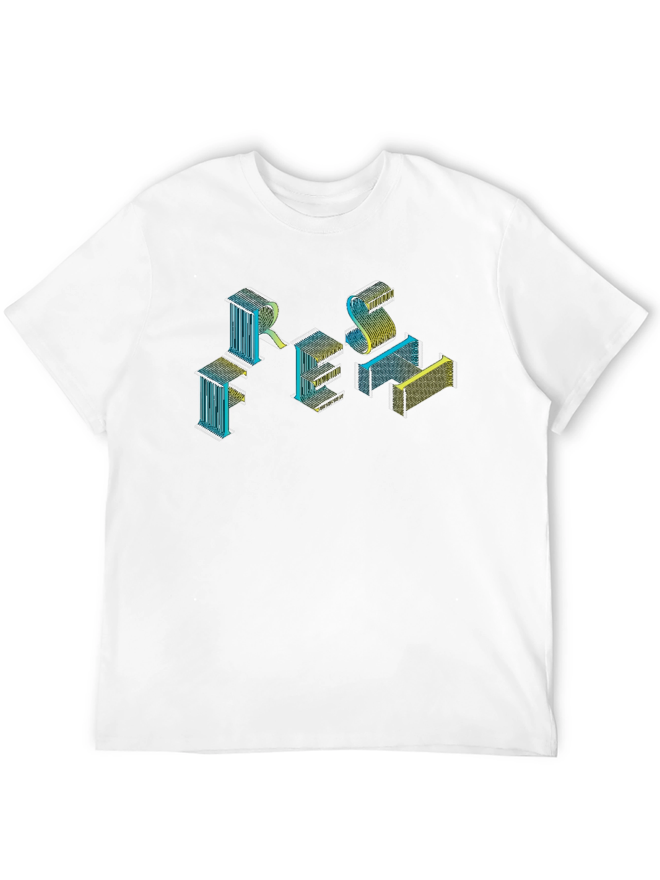Abstract Isometric Graphic Tee - Black