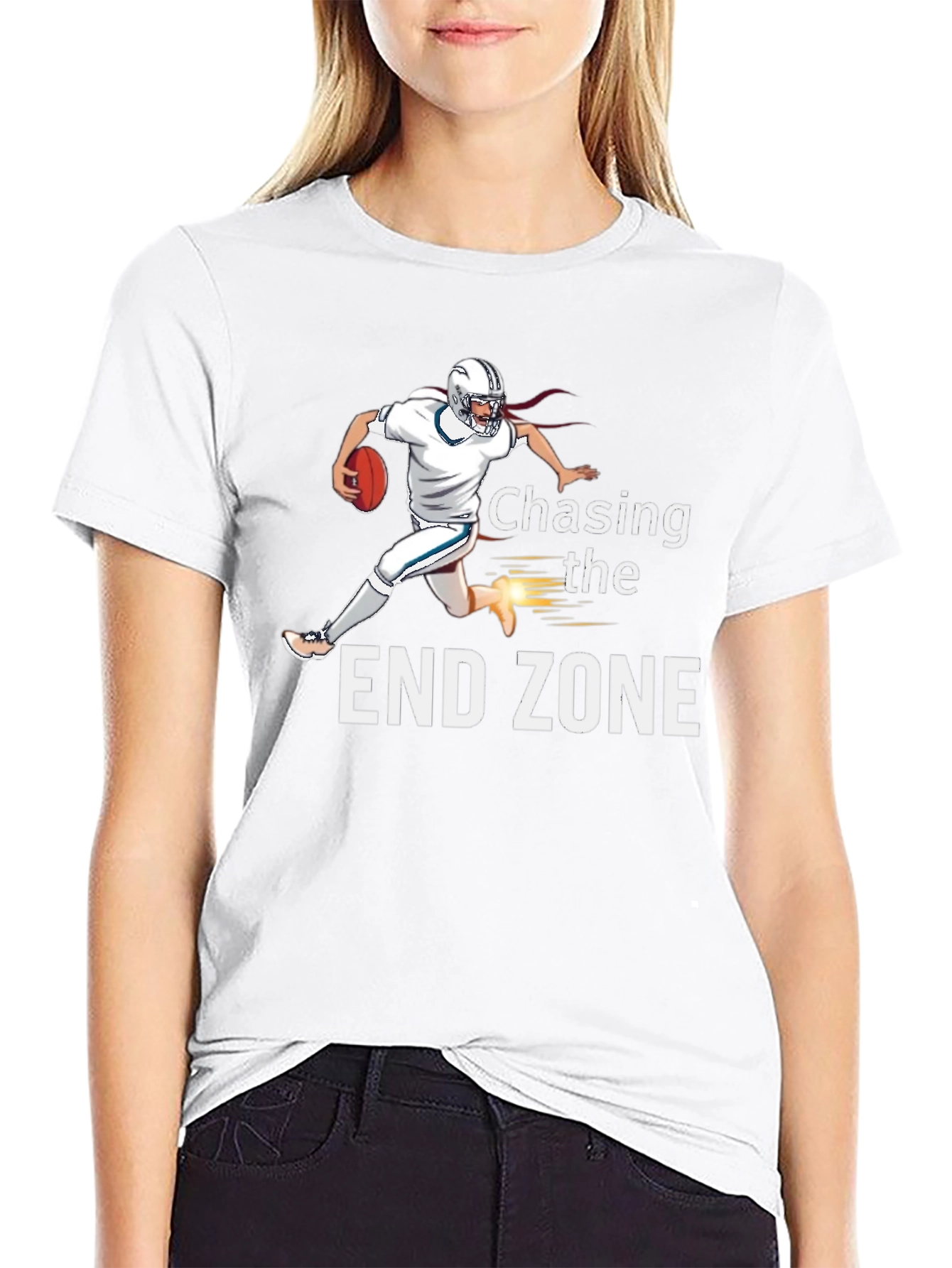 Chasing the End Zone Graphic T-Shirt