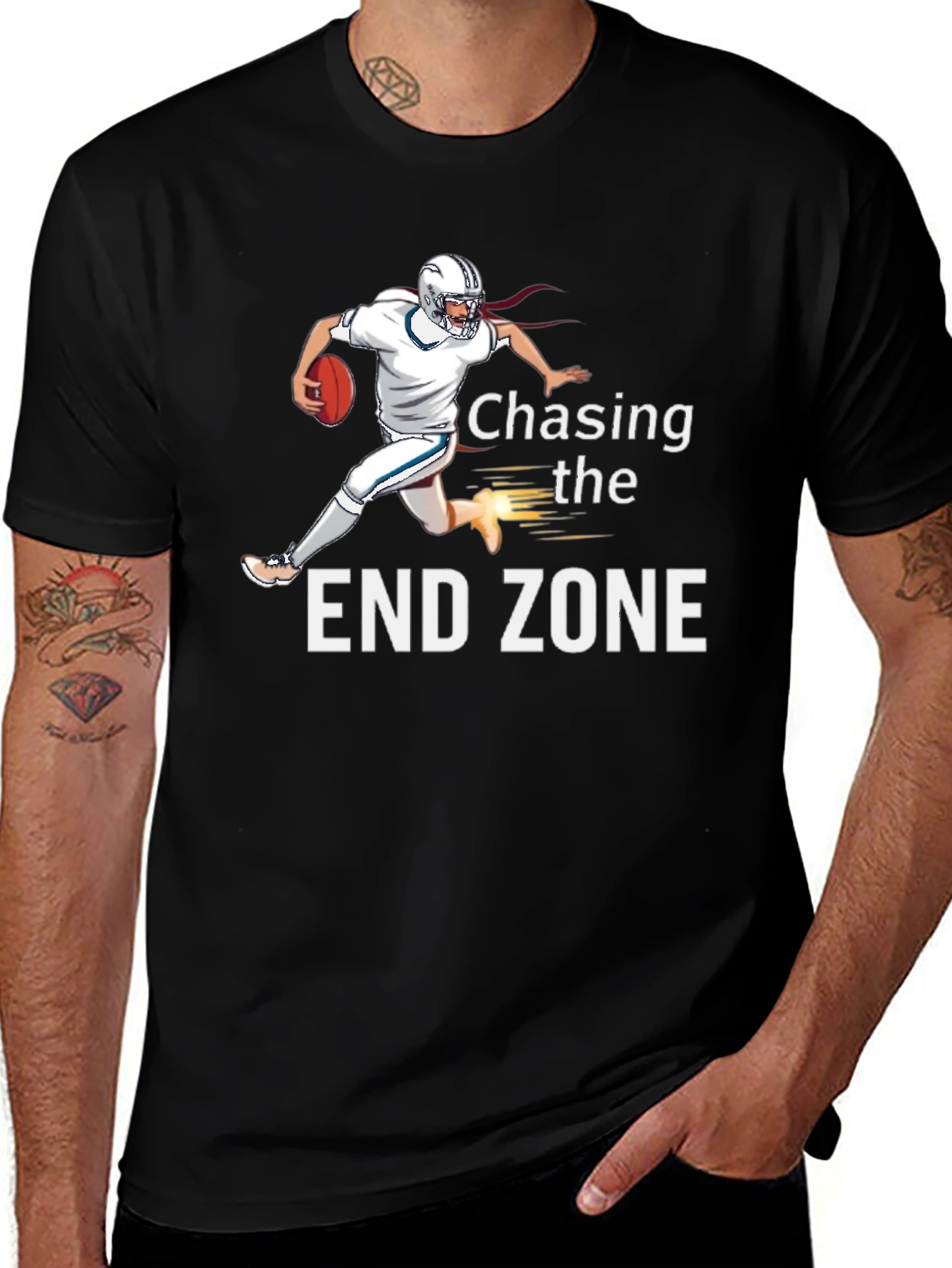 Chasing the End Zone Graphic T-Shirt