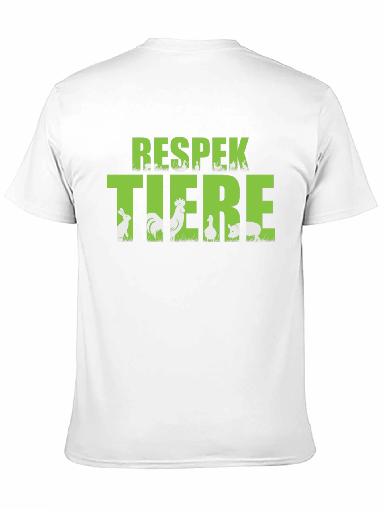 Respektiere Tiere T-Shirt Black Vegan Animal Rights