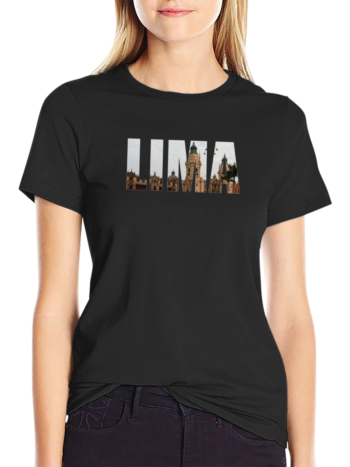 Lima Peru Souvenir T-Shirt - Black