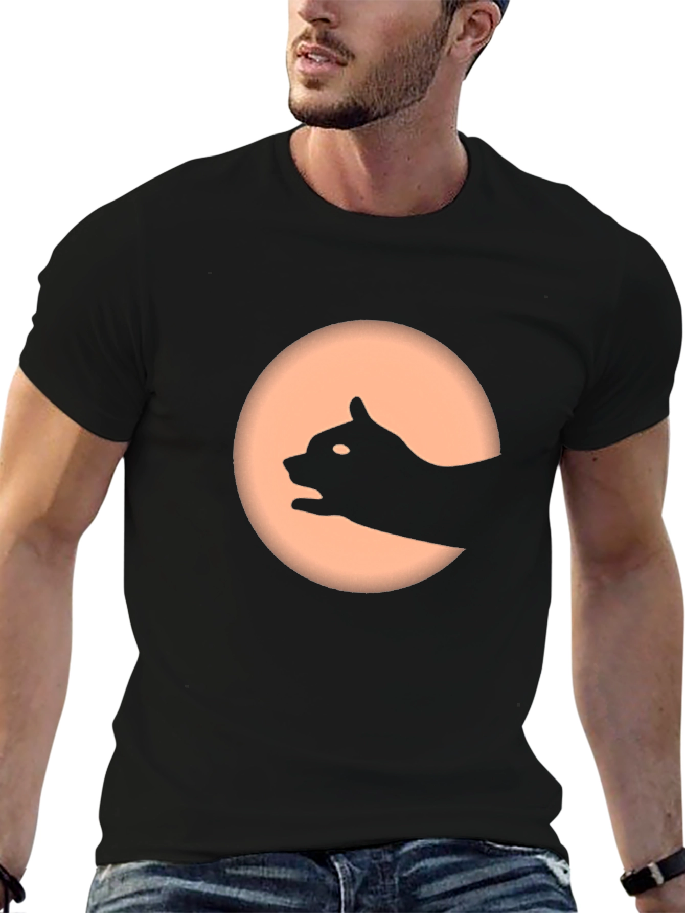 Cat Shadow T-Shirt - Unique Graphic Tee