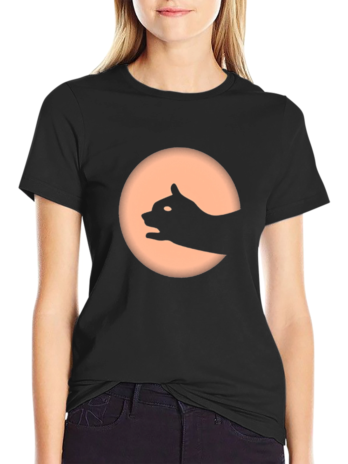 Cat Shadow T-Shirt - Unique Graphic Tee